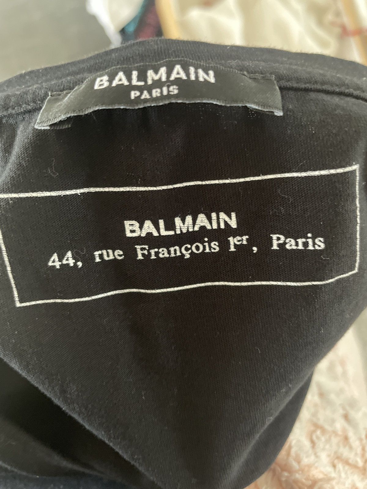 Balmain Flocked-monogram cotton jersey T-shirt Size US M / EU 48-50 / 2 - 3 Thumbnail