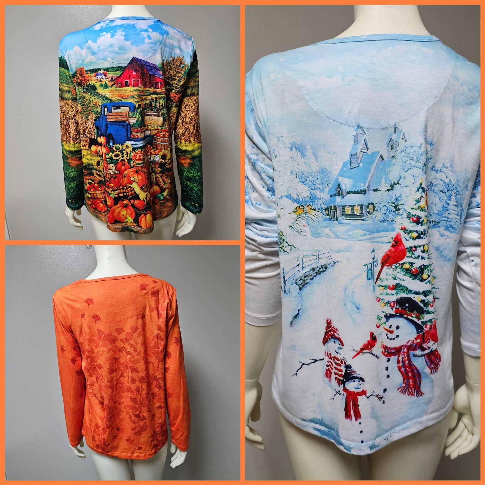 Gloria Vanderbilt Lot of 3 Gloria Vanderbilt Fall/Holiday Theme Shirts Size M Size M / US 6-8 / IT 42-44 - 2 Thumbnail