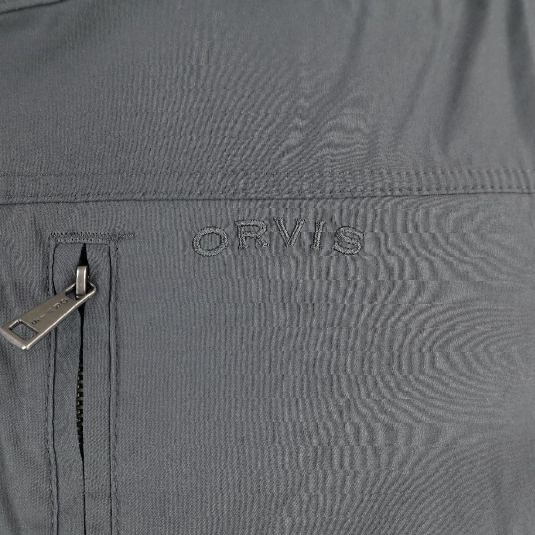 Orvis VINTAGE Orvis Jacket Mens 2XL Gray Windbreaker Bomber Utility Work Coat Full Zip Up Size US XXL / EU 58 / 5 - 3 Thumbnail