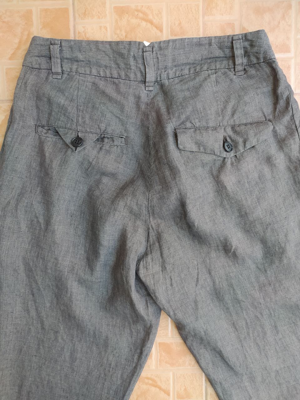 Pas de Calais PAS DE CALAIS 100% LINEN PANTS TROUSERS GRAY SIZE 38 Size 28" / US 6 / IT 42 - 5 Thumbnail