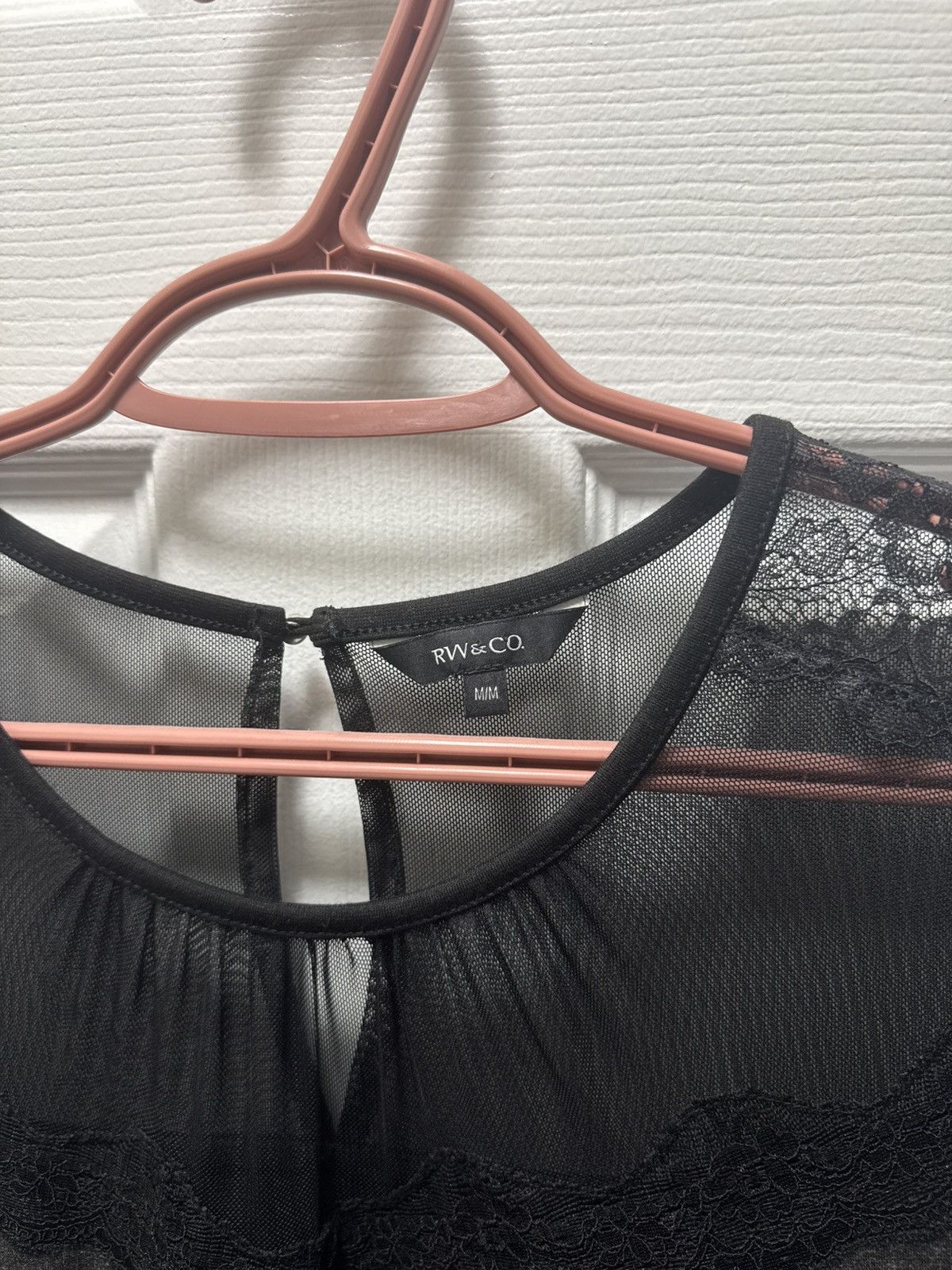 RW&CO. RW&CO Womens Blouse Corset Sheer Avant Garde Goth Size M / US 6-8 / IT 42-44 - 3 Thumbnail