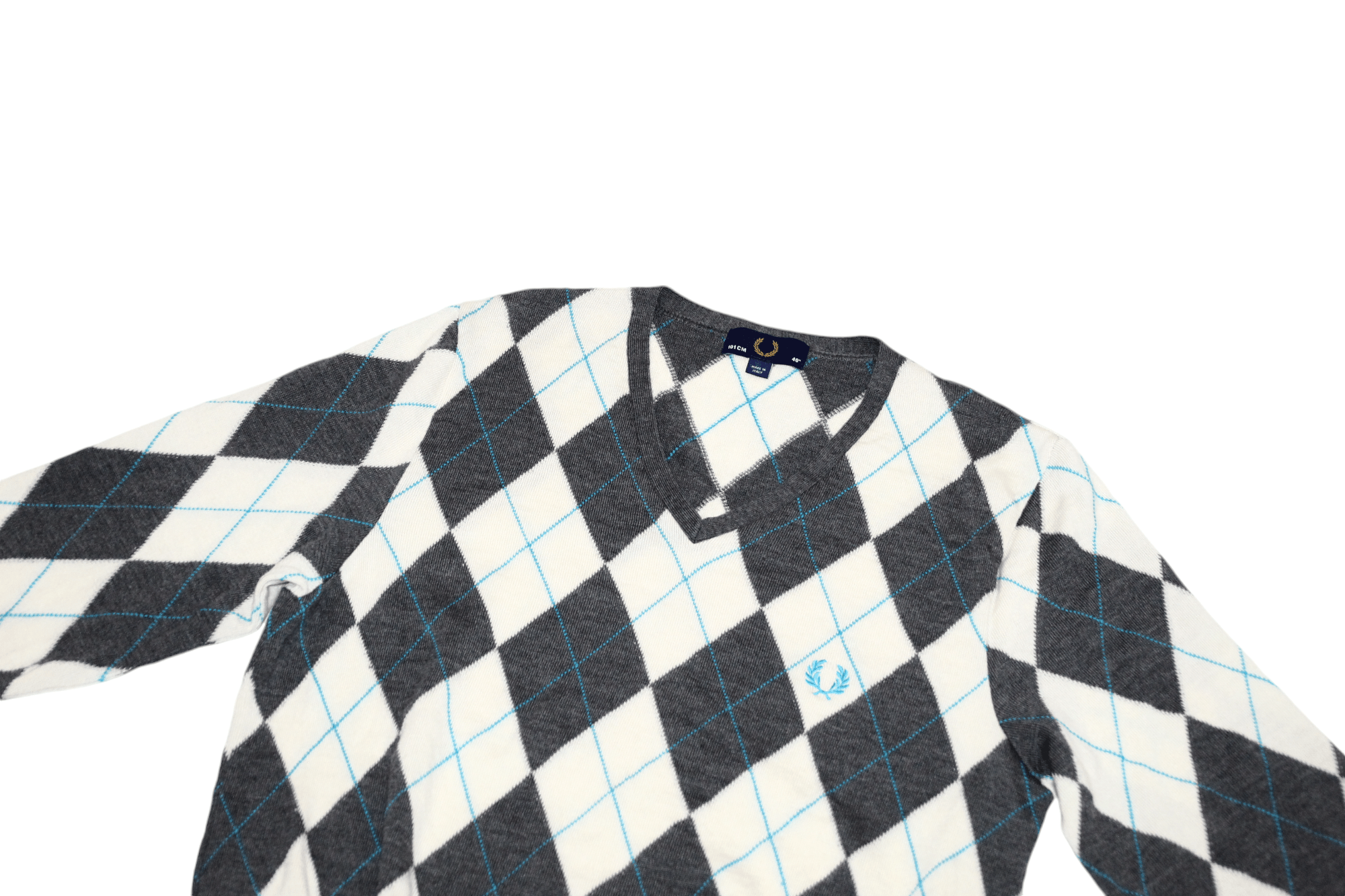 Fred Perry Fred Perry Argyle Merino Wool V-neck jumper Size US S / EU 44-46 / 1 - 5 Thumbnail