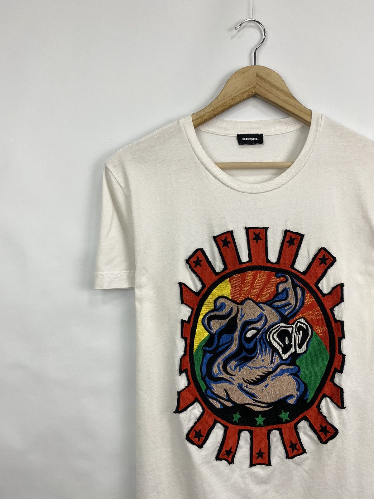Diesel 🐗🇺🇸 Vintage Diesel Boar Big Logo T-Shirt Retro Rare Y2K Size US L / EU 52-54 / 3 - 3 Thumbnail