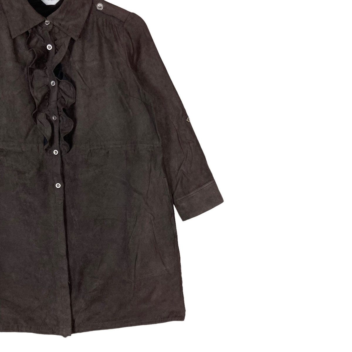 Vintage Vintage Garcon Deux Ruffle Necklace Half Button Up Medium Size M / US 6-8 / IT 42-44 - 4 Thumbnail