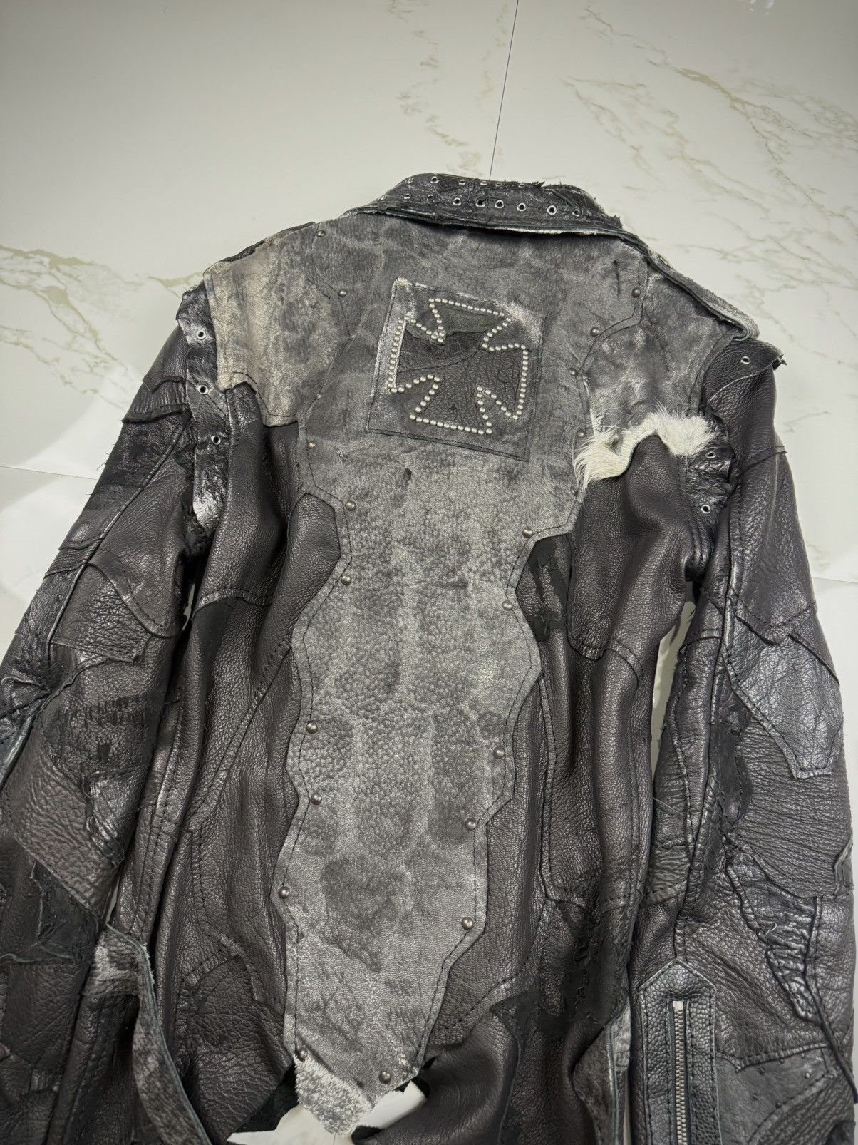 Yasuyuki Ishii Yasuyuki Ishii Leather Variation Patchwork Rider Jacket Size US S / EU 44-46 / 1 - 5 Thumbnail