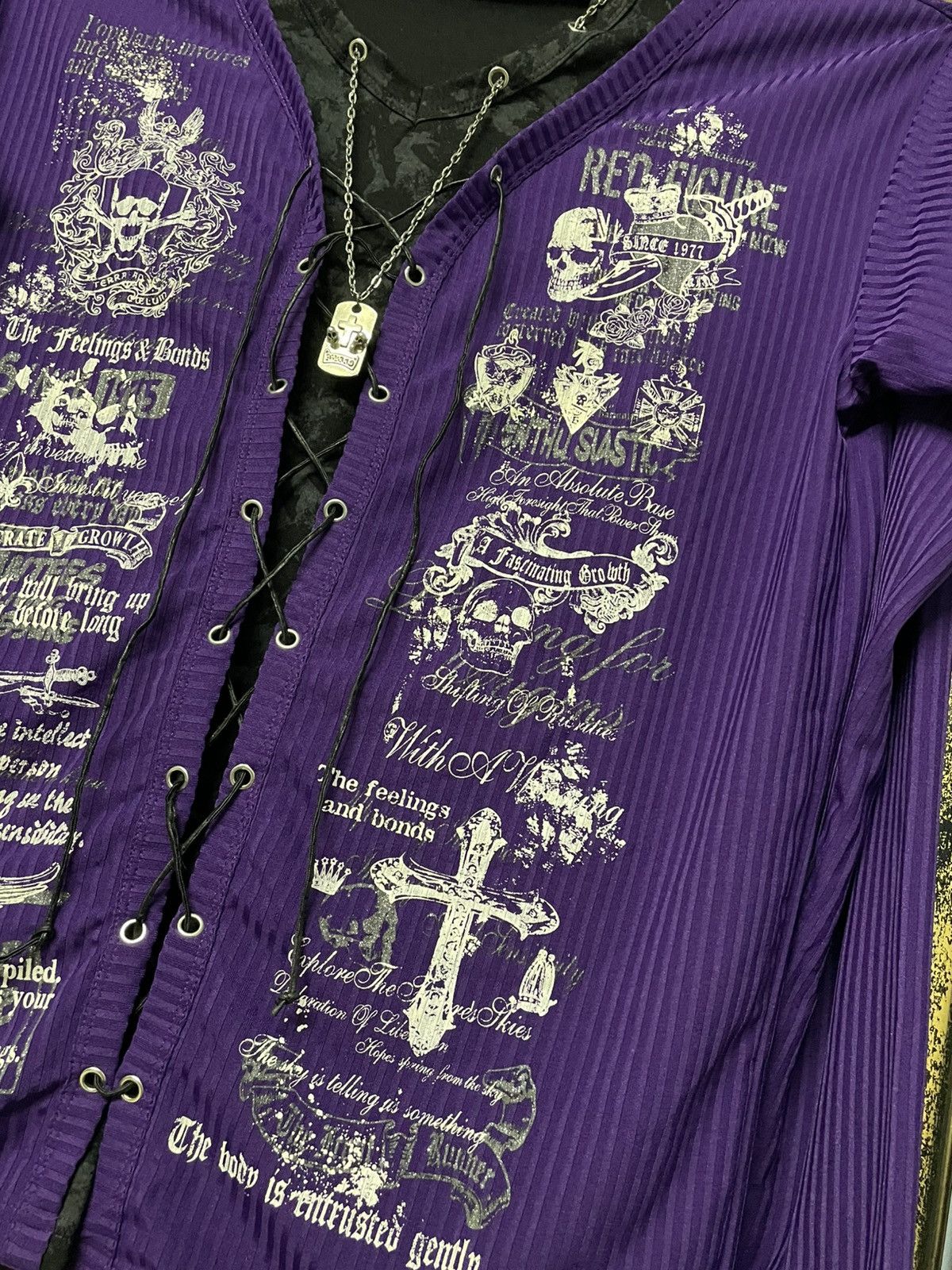 GOA Vintage 1990s Japan Designer Time Step Iconic Punk Chain Tee Size US M / EU 48-50 / 2 - 6 Thumbnail