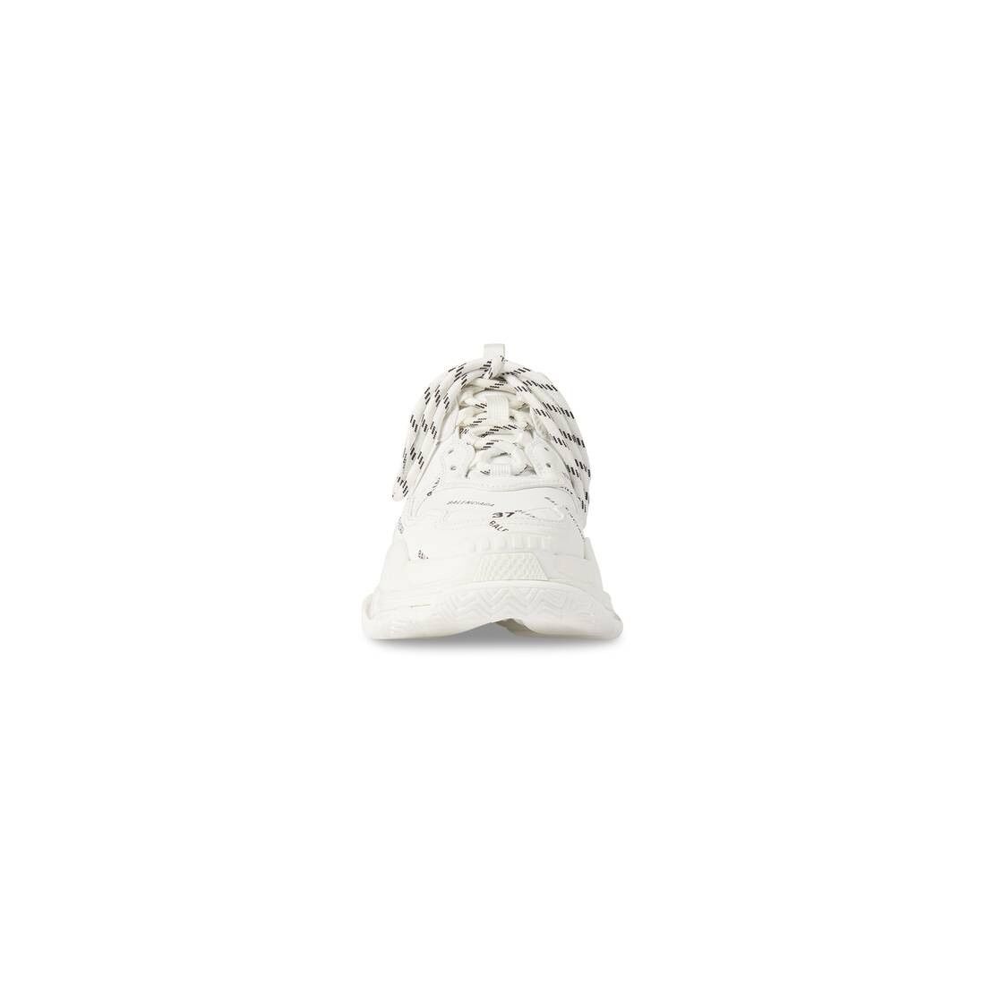 Balenciaga o1srvl11e0225 Triple S Sneakers Allover Logo in White Size US 11 / IT 41 - 3 Thumbnail