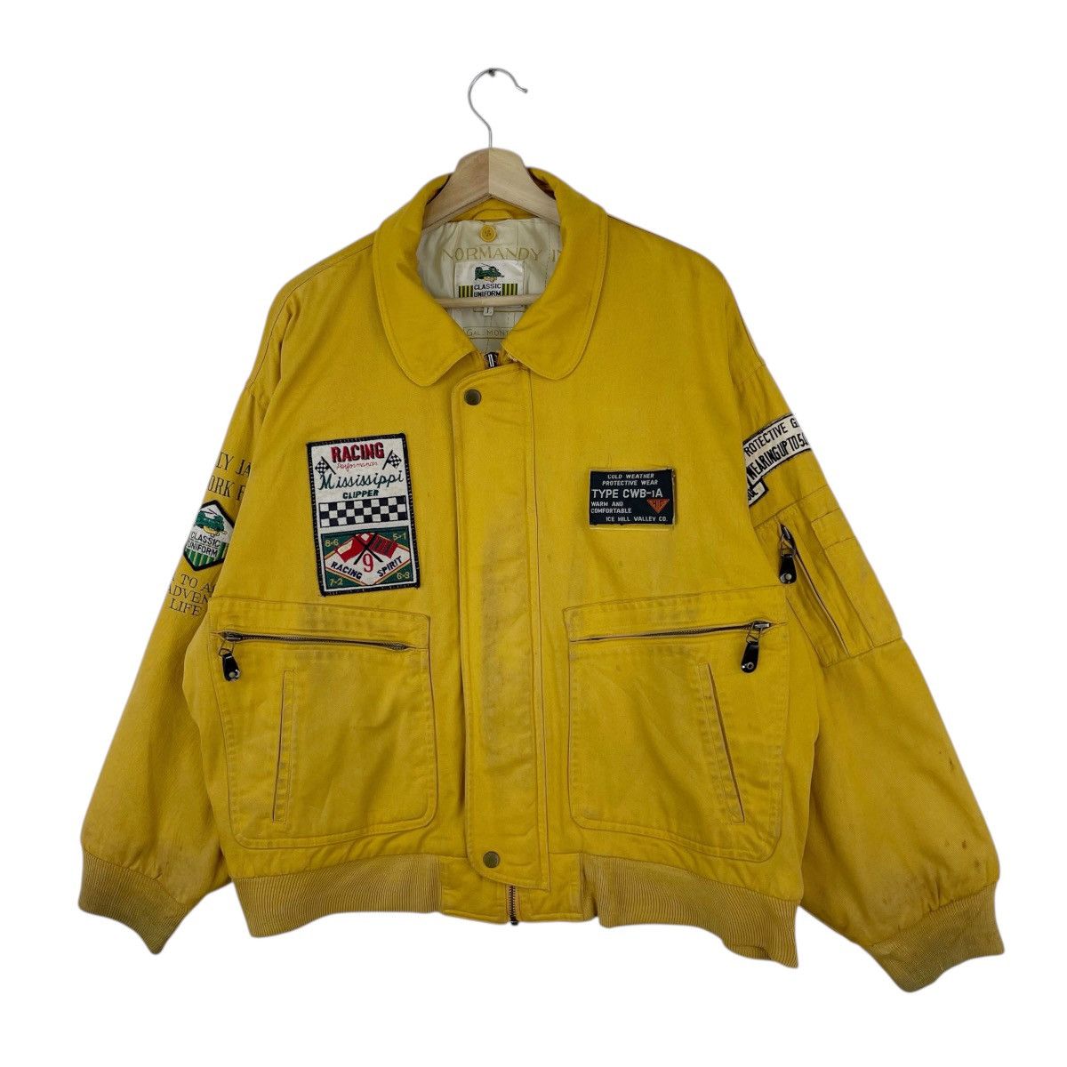 Vintage Work Force Patches Bomber Jacket Size US XL / EU 56 / 4 - 8 Thumbnail