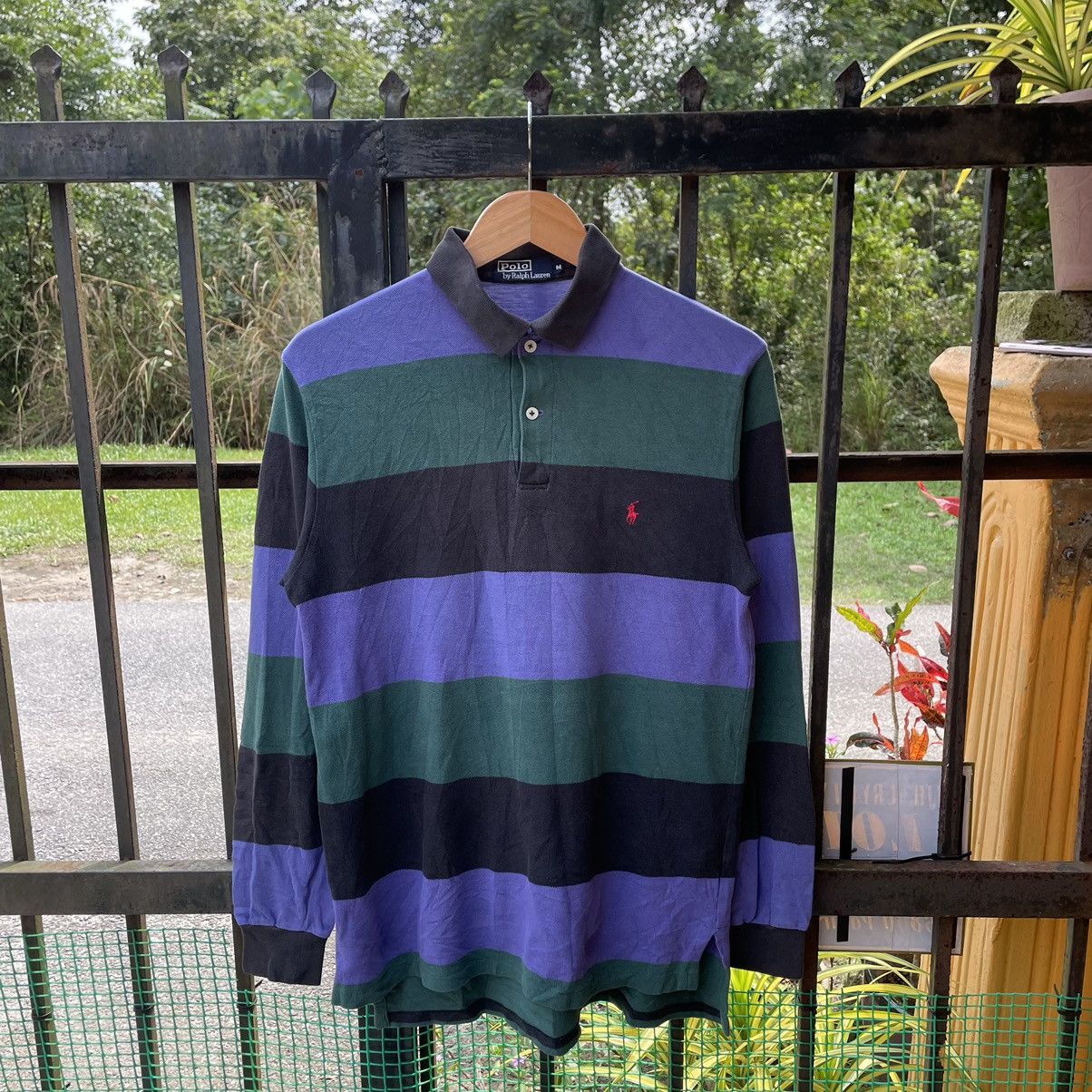 Polo Ralph Lauren × Ralph Lauren × Vintage 🔥Vintage Polo Ralph Lauren Small Pony Striped Polos Shirts Size US M / EU 48-50 / 2 - 1 Thumbnail