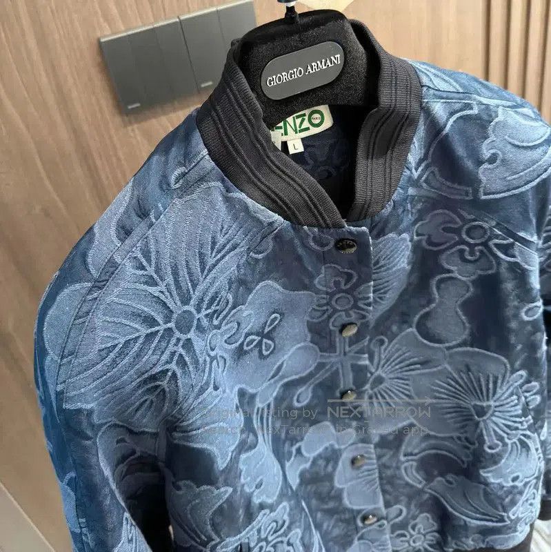 Kenzo Kenzo Women's Blue Cotton Blend Jacket . Size L / US 10 / IT 46 - 4 Thumbnail