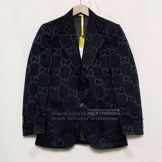 Gucci Classic pattern jacquard single-breasted long-sleeve