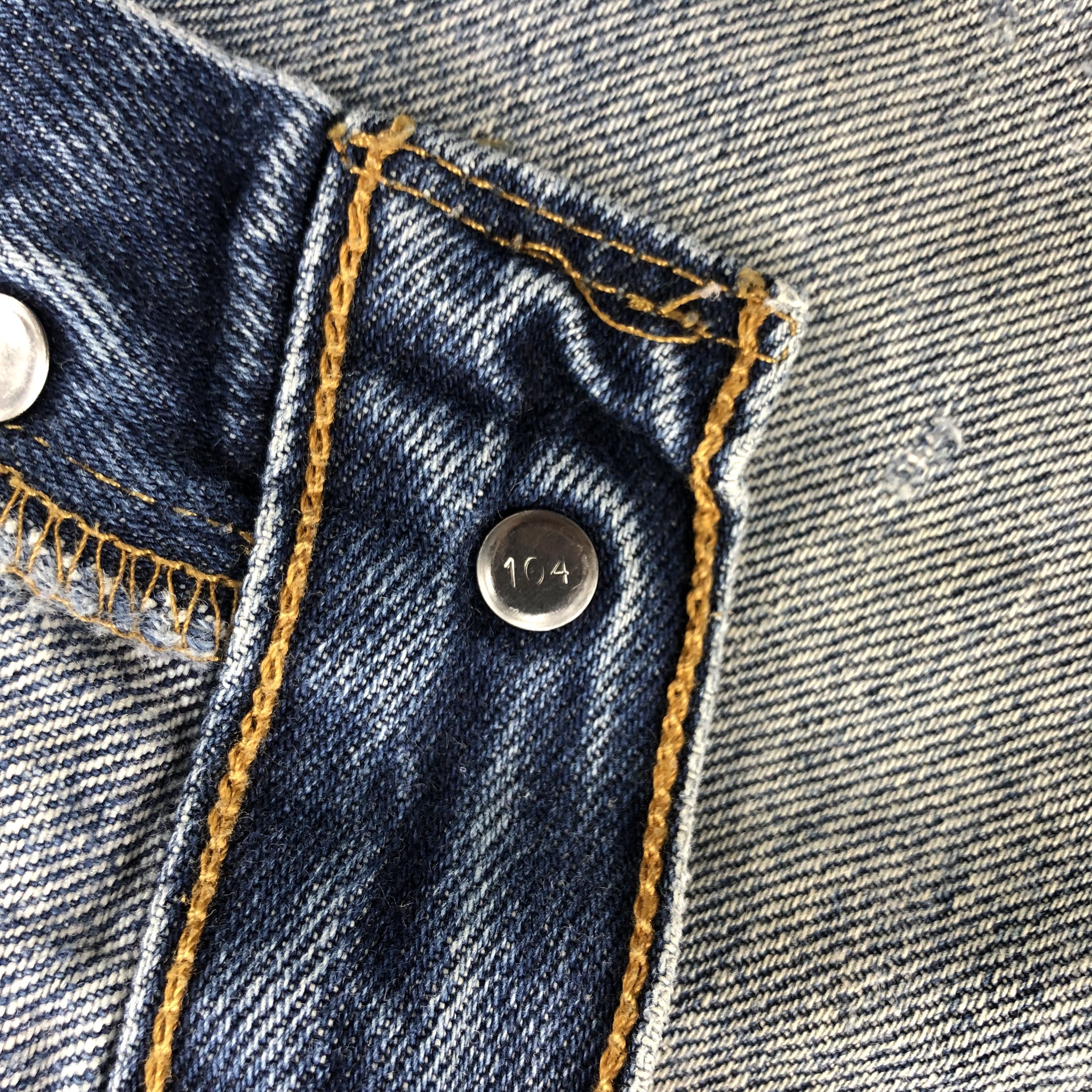 Levi's Vintage 90s Blue Wash Levis 501 Jeans-JM2090 Size 35" - 8 Thumbnail