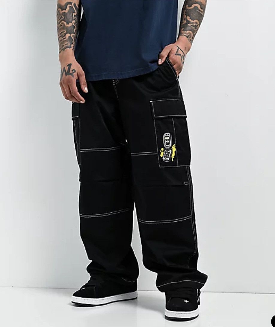Zumiez Empyre Ultra Loose Black Cargo Pants Size 30 (Waist) Size US 30 / EU 46 - 3 Thumbnail