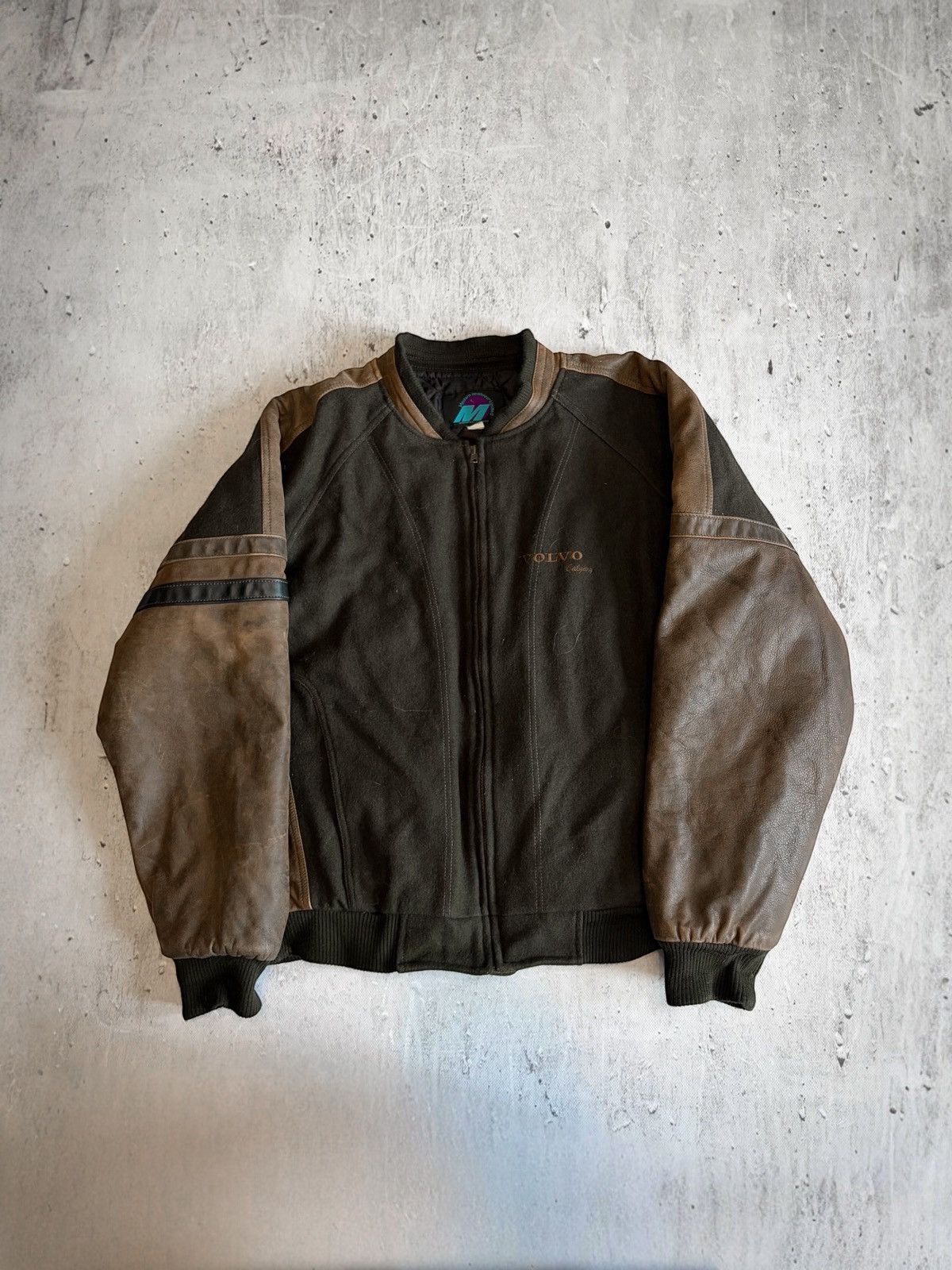Vintage Vintage 90s Volvo Truck Versity jacket leather and wool Size US XXL / EU 58 / 5 - 2 Thumbnail