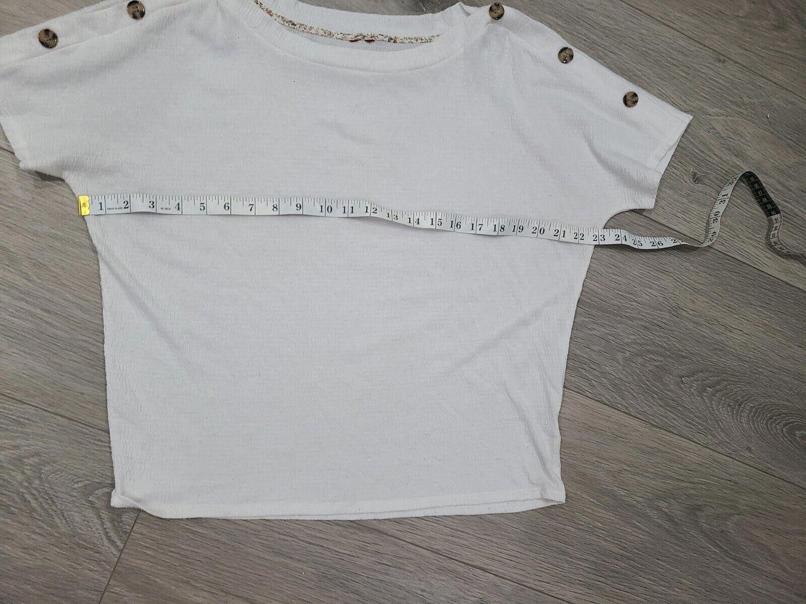 Designer Womens Lot White Tops Boho Flowy Crop Tie Front Size M / US 6-8 / IT 42-44 - 6 Thumbnail