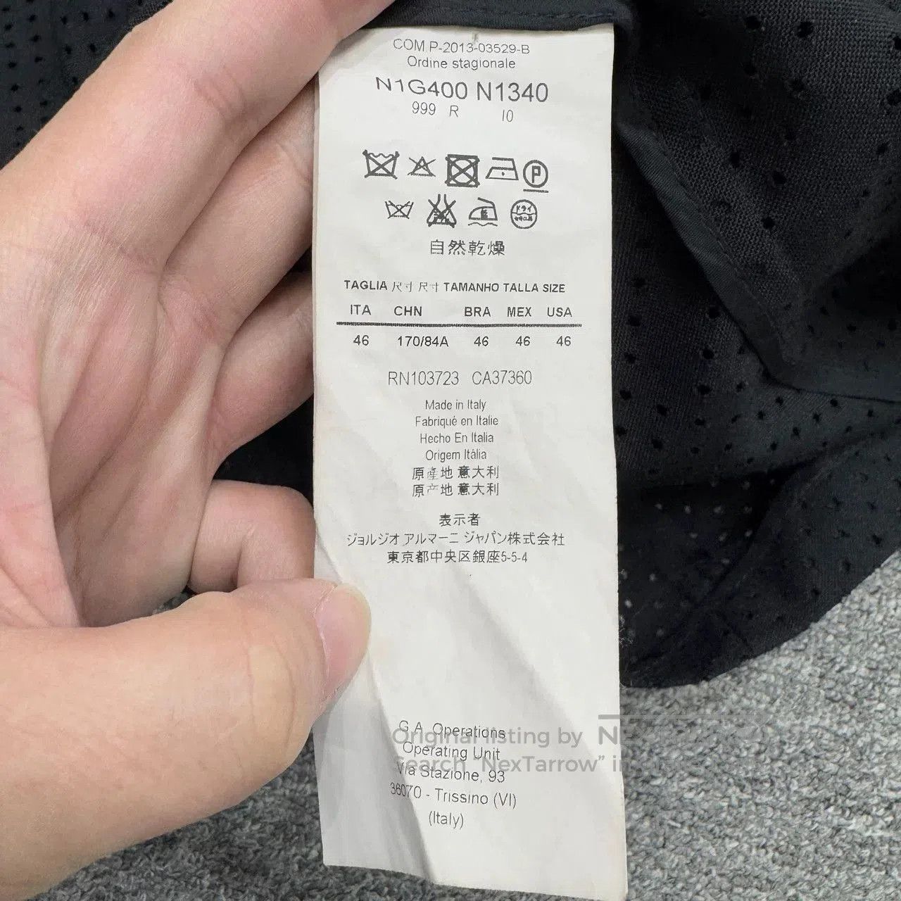 Emporio Armani EMPORIO ARMANI Hollow-out Blazer. Size US S / EU 44-46 / 1 - 4 Thumbnail