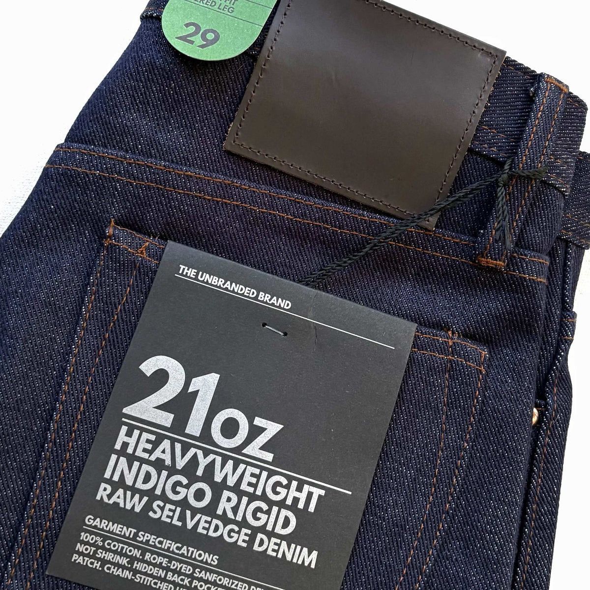Unbranded Brand UB221 21oz Indigo Selvedge Tapered Fit Jeans