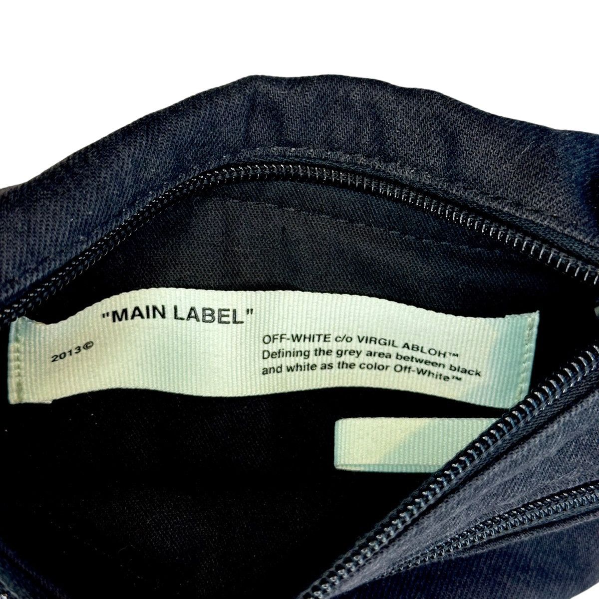 Off-White OFF-WHITE Denim Black Belt Bag w/ Yellow Industrial Strap Size ONE SIZE - 4 Thumbnail