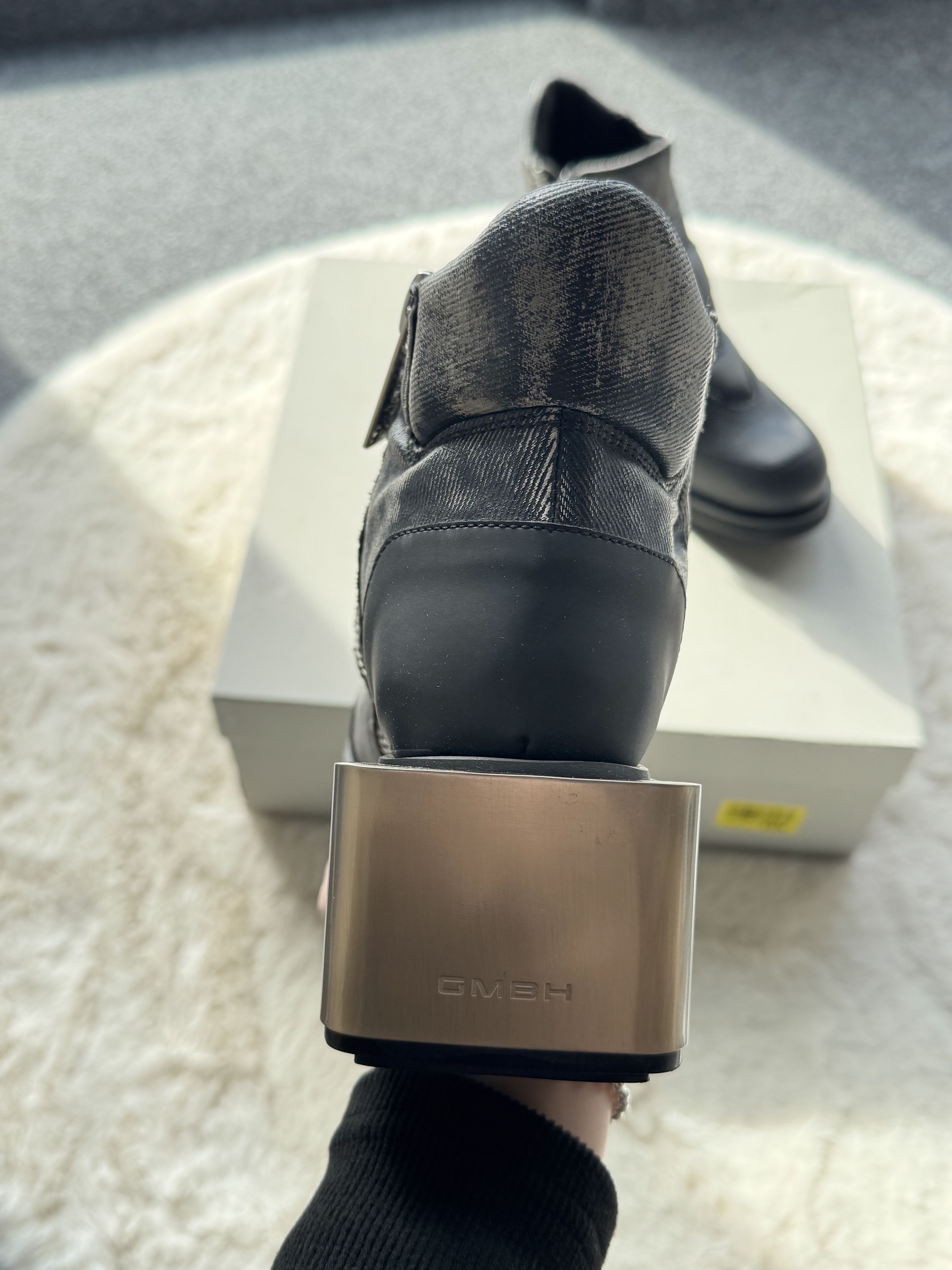 GmbH GmbH Baris black ankle boots heels on pole 37 Size US 7 / IT 37 - 7 Thumbnail