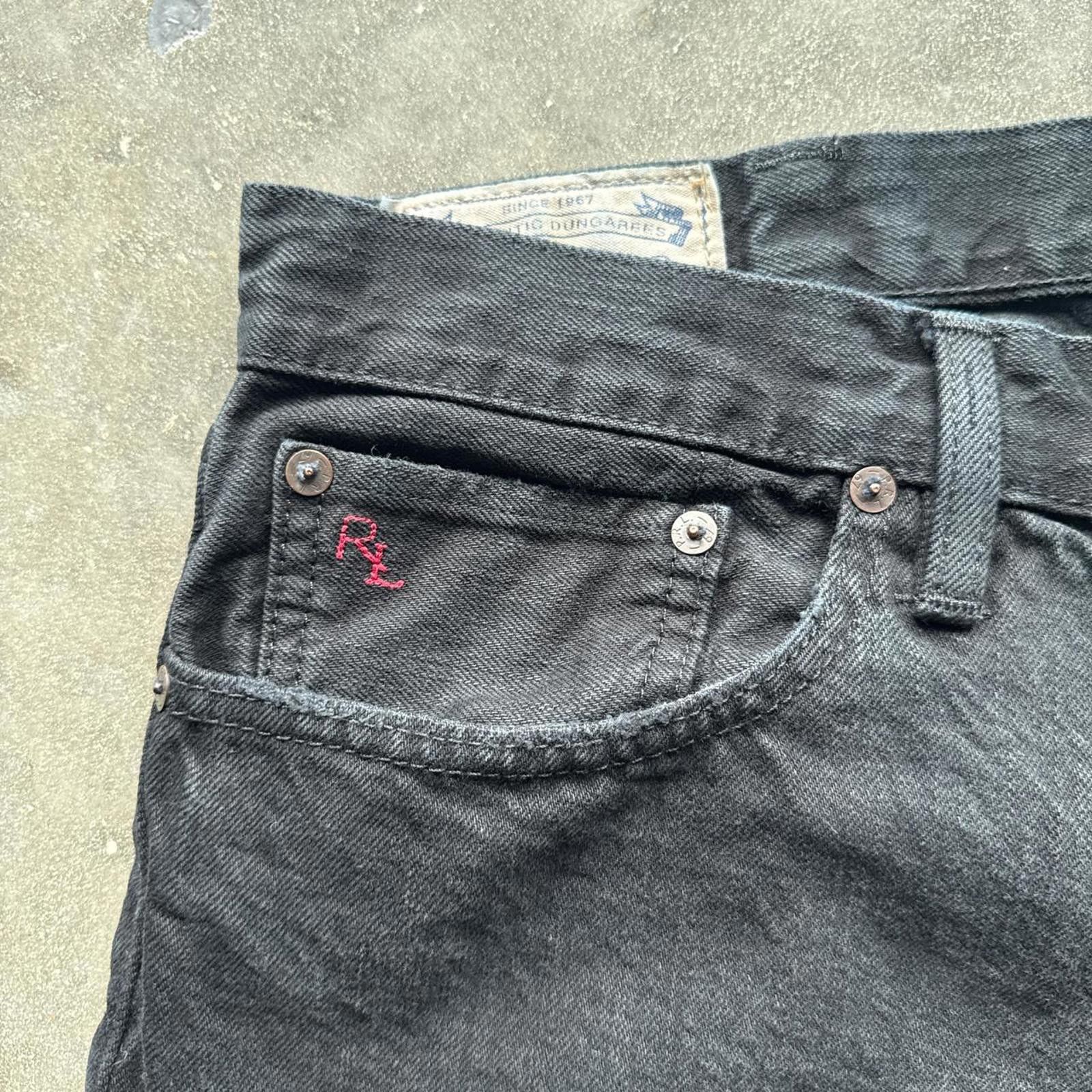 Levi's Polo Ralph Lauren Black Jeans With Red Embroidery Pocket Hit Size US 38 / EU 54 - 5 Thumbnail