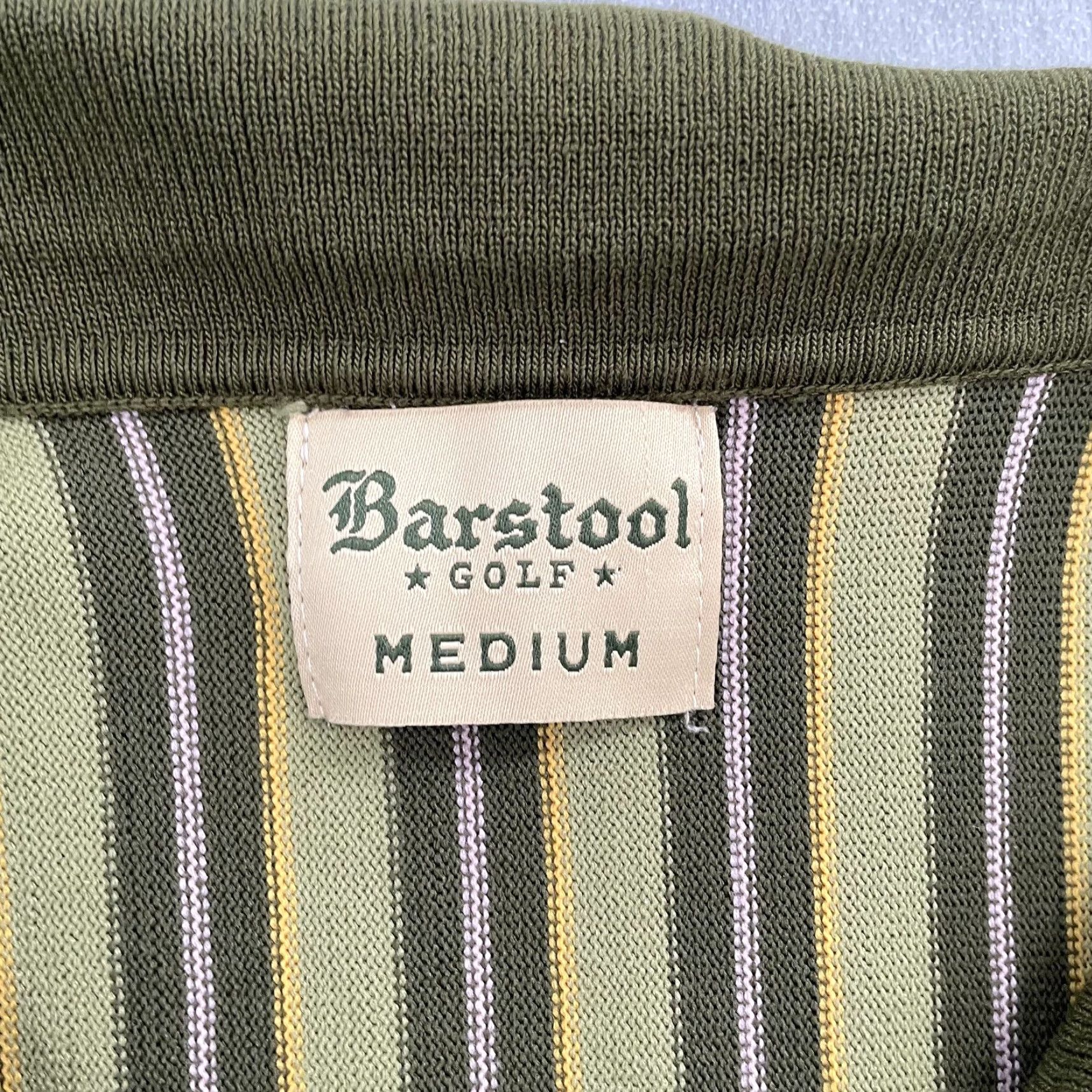 Logo 7 Barstool Golf Sweater Men M Green Stripe Button Up Long Sleeve Logo Cardigan Barstool Golf M Green Stripe Sweater Size US M / EU 48-50 / 2 - 5 Thumbnail