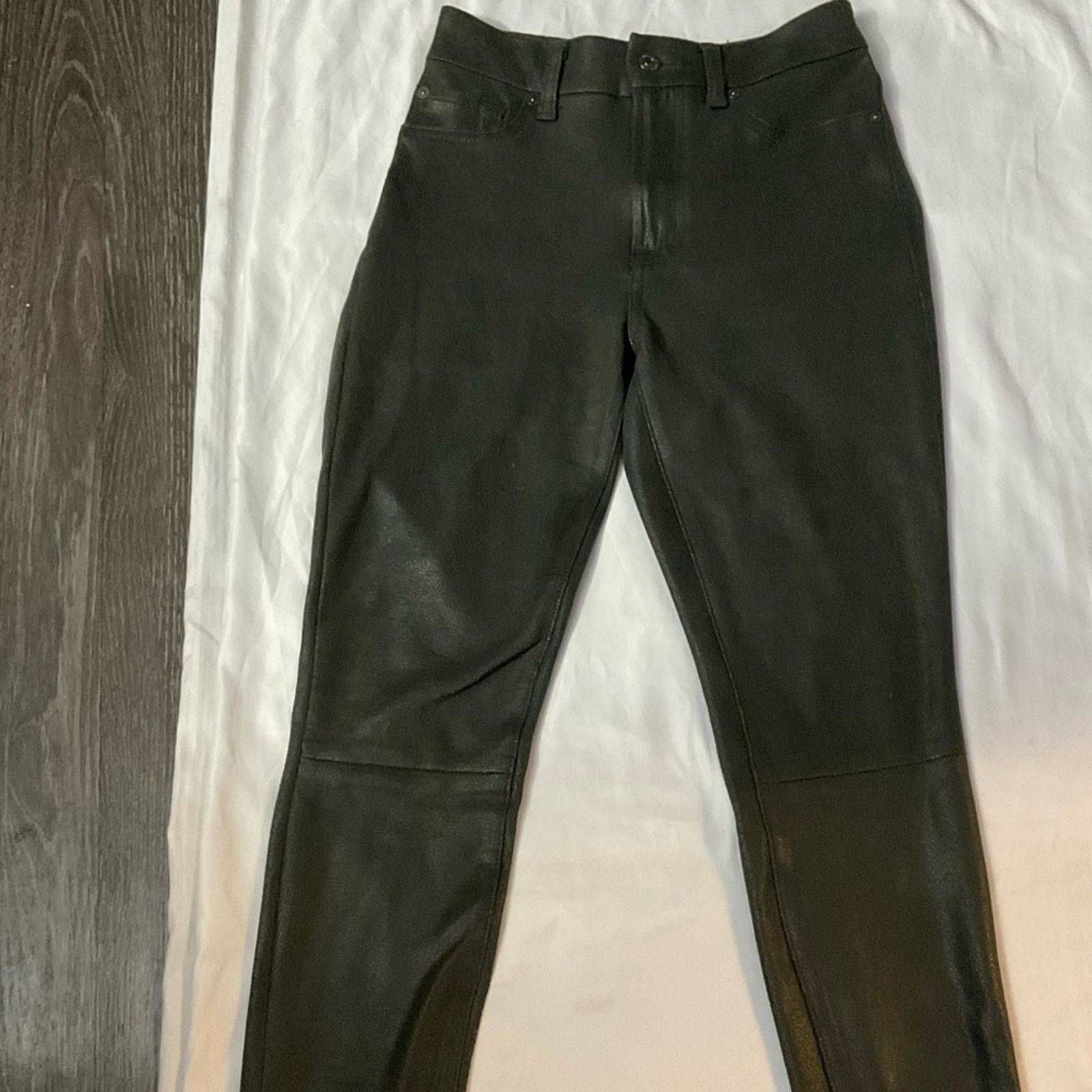 7 For All Mankind 7 For All Mankind Metallic Coated High Rise Skinny Jean 28 Size 28" / US 6 / IT 42 - 4 Thumbnail
