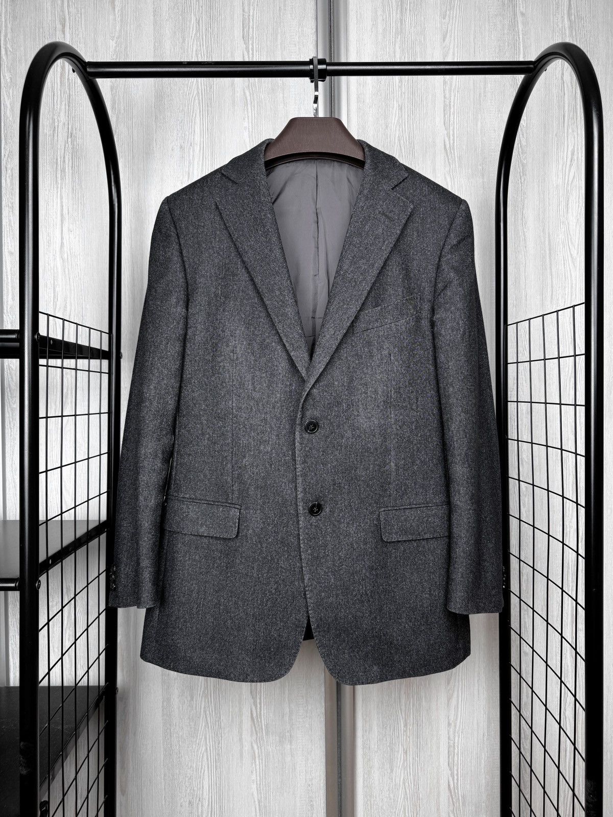 Z Zegna Z Zegna City Grey Wool Bamboo Cashmr Silk Tweed style blazer Size 40R - 1 Thumbnail