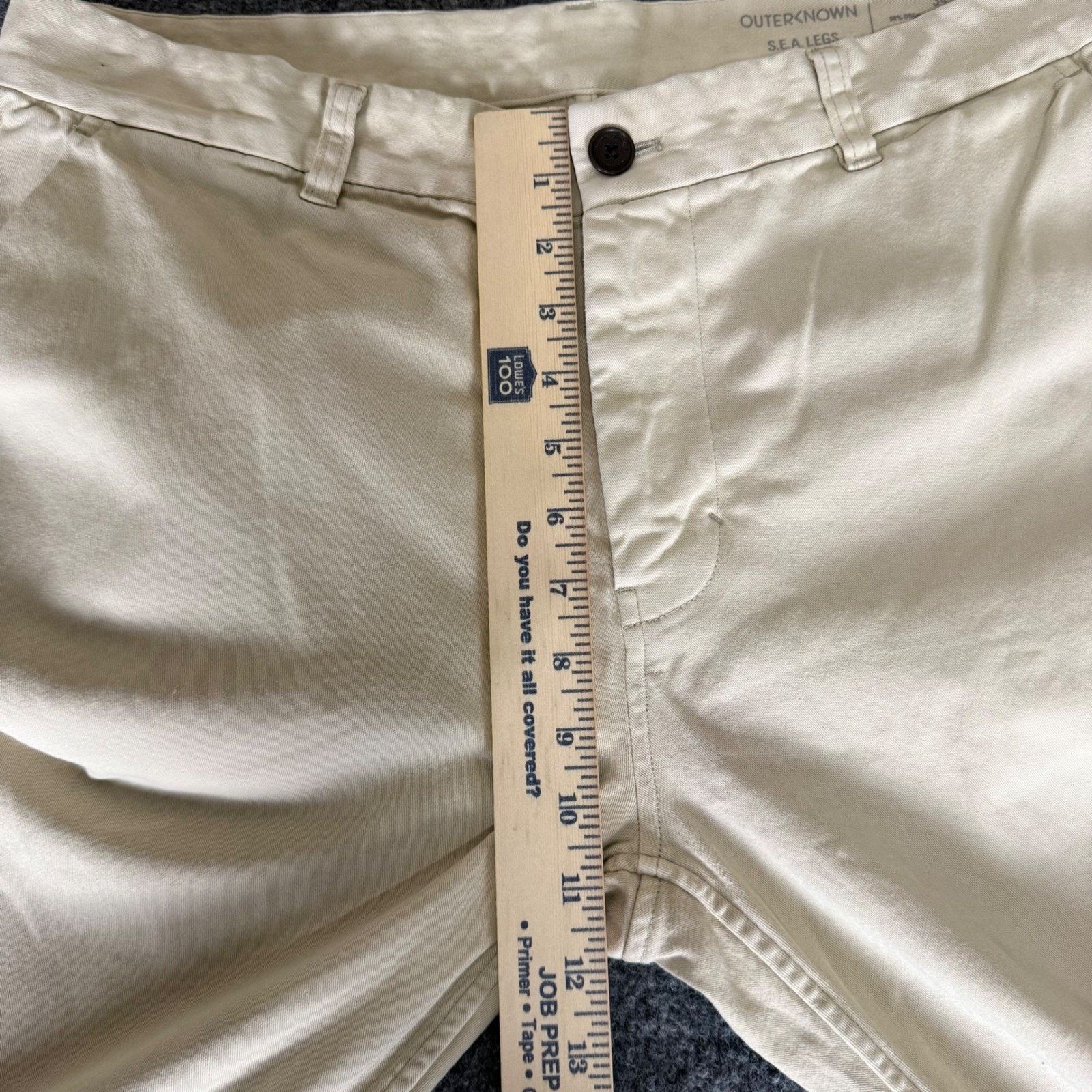 Outerknown Outerknown SEA Legs Mens Chino Pants 34x30 Khaki Tan Slim Size US 34 / EU 50 - 6 Thumbnail