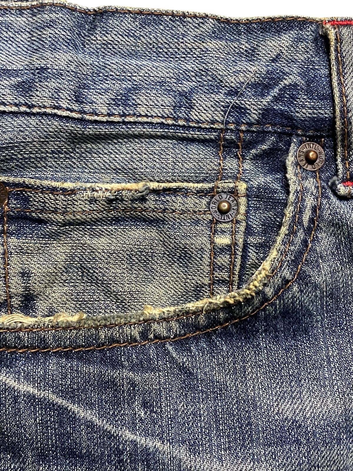 Japanese Brand Vintage Japanese Brand Embroidery Distressed Baggy Jeans Size US 32 / EU 48 - 11 Thumbnail