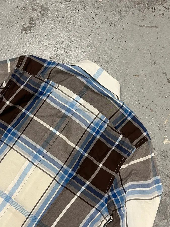 Dolce & Gabbana 2000s Dolce & Gabbana White & Brown Checkered Shirt Size US M / EU 48-50 / 2 - 8 Thumbnail