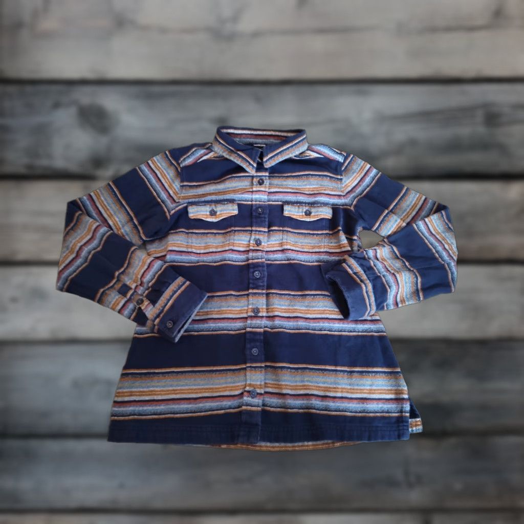 Patagonia Patagonia Fjord Flannel Shirt Gaucho Stripe Navy Long Sleeve Women’s Size 6 Size M / US 6-8 / IT 42-44 - 1 Thumbnail