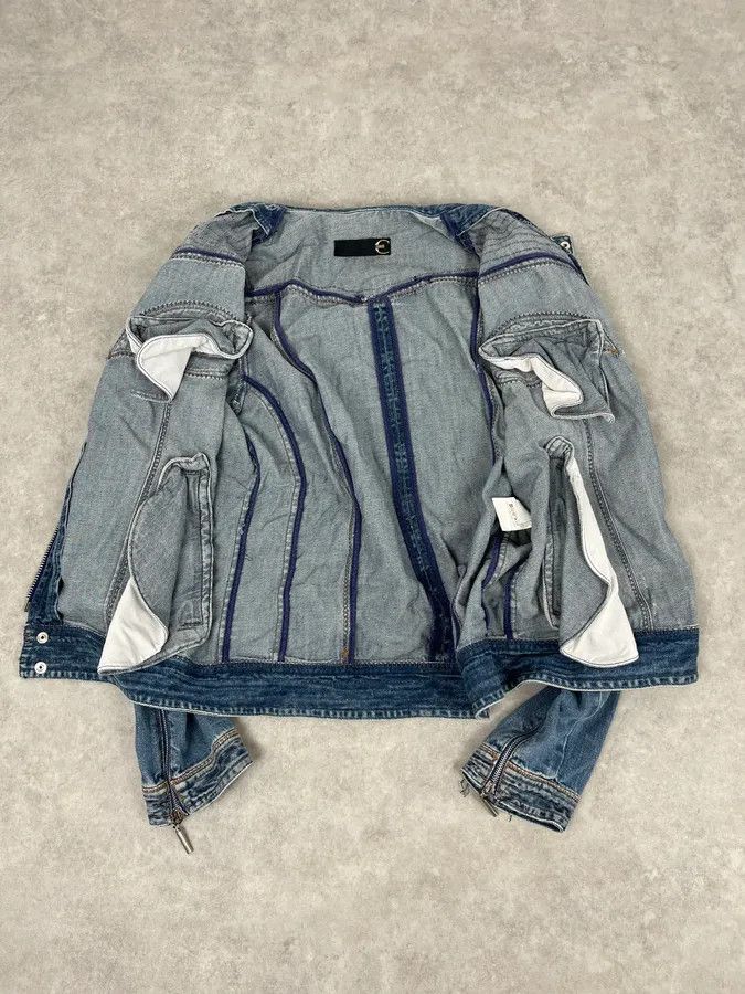Just Cavalli SS2005 Cavalli Blue Contemporary Multi-Pocket Denim Jacket Size US M / EU 48-50 / 2 - 8 Thumbnail