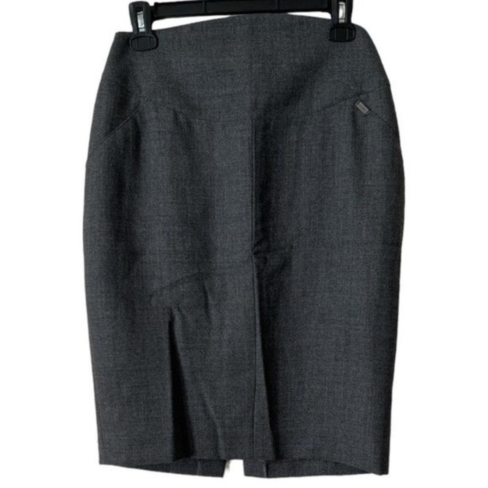 CHANEL Grey Vintage Knee-Length Skirt Small