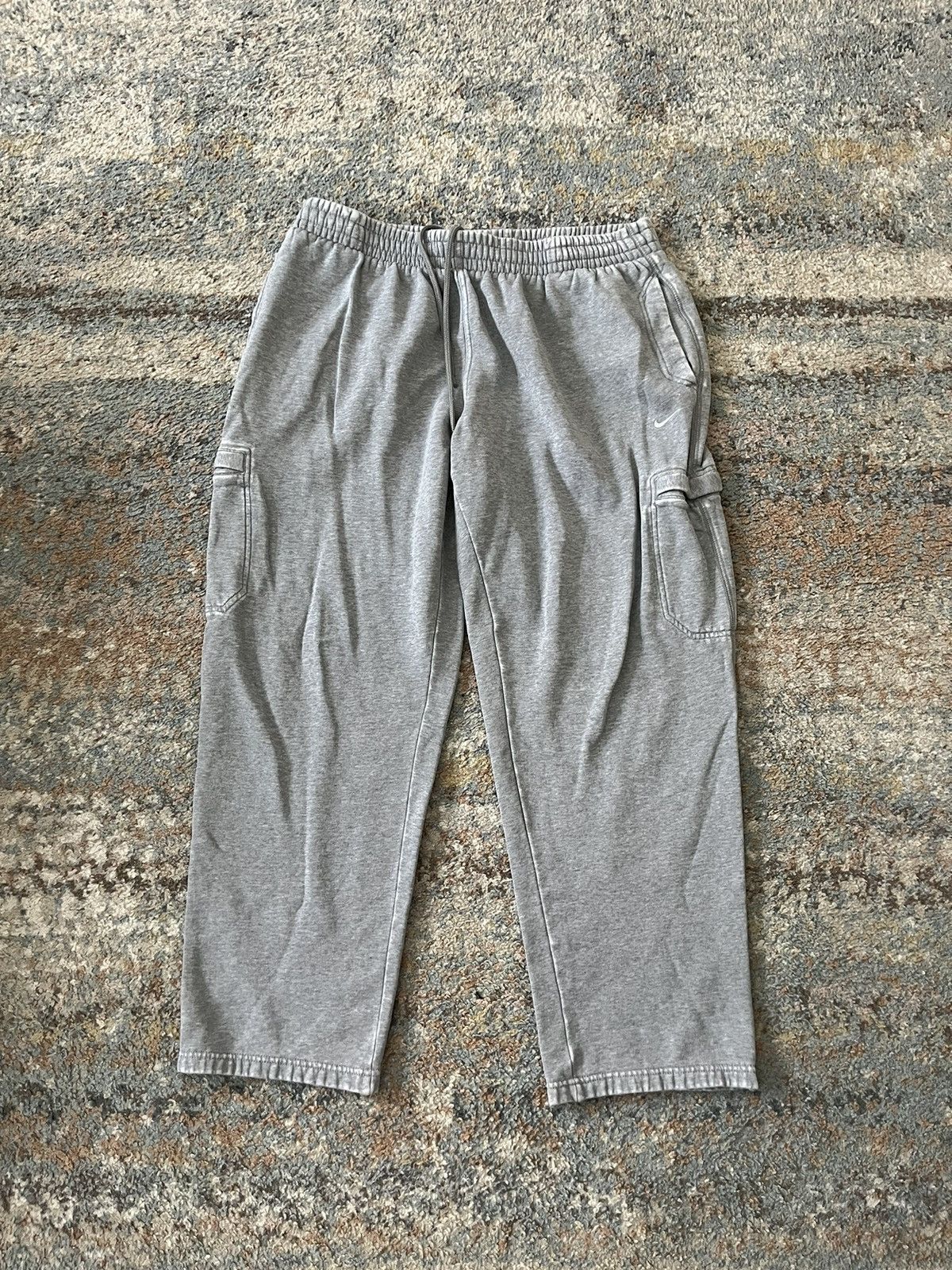 Nike × Vintage VTG Nike Distressed Sweat Pants XL Grey Y2K Size US 32 / EU 48 - 1 Thumbnail