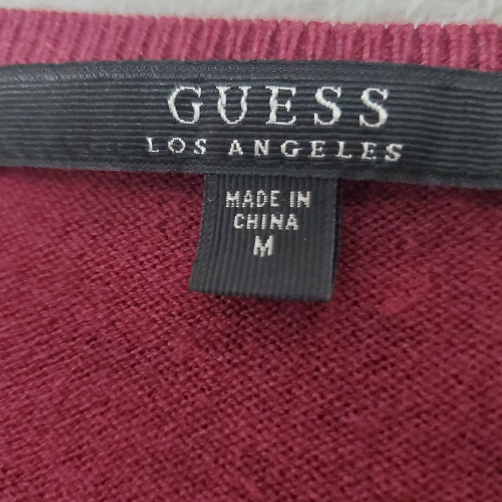 Guess Guess LA Sweater Women’s M Burgundy Scoop Neck Layered Look Long Sleeve Pullover Knit ShirtTop Casual Ladies M Burgundy Red Size M / US 6-8 / IT 42-44 - 3 Thumbnail