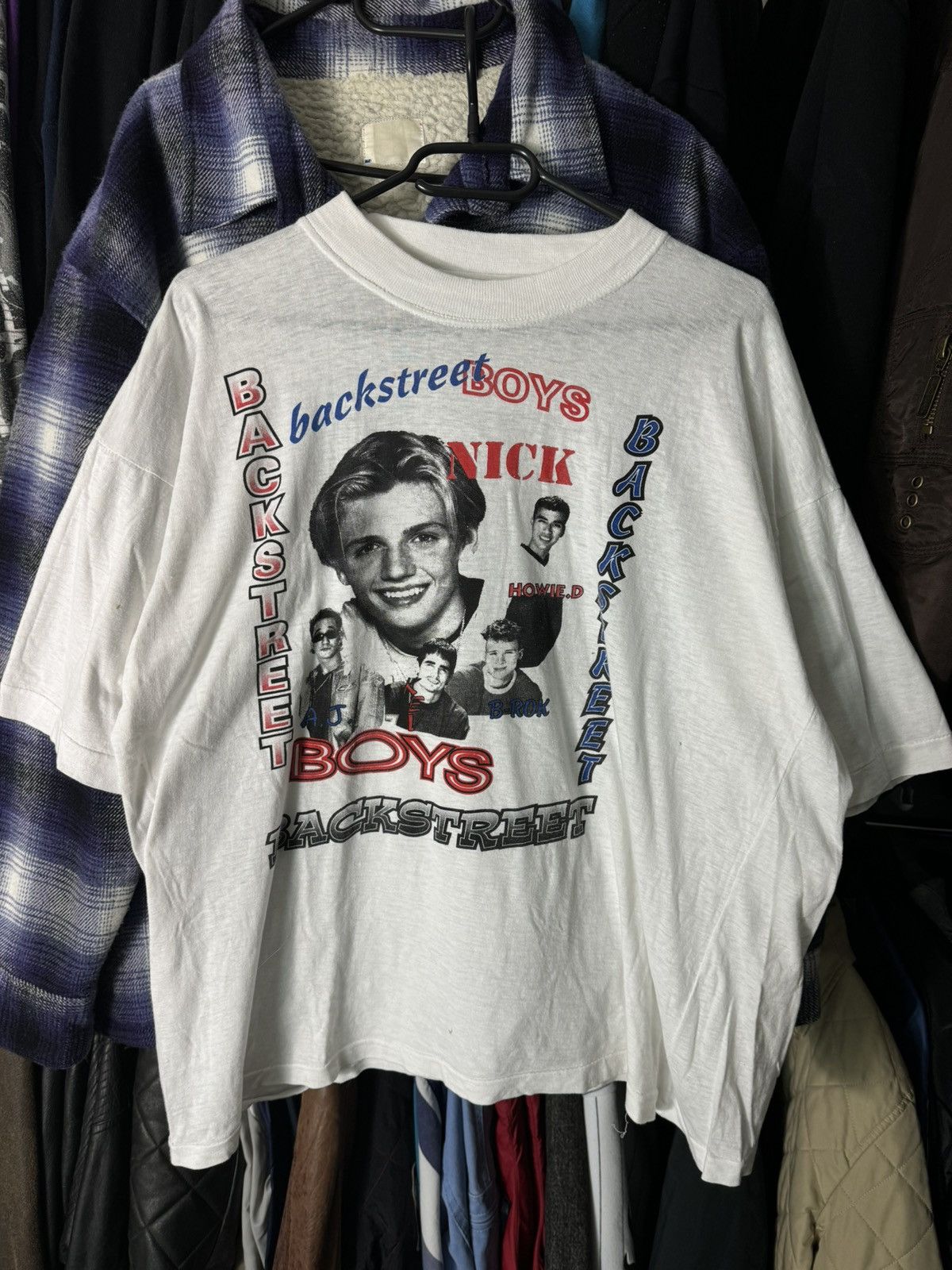 Band Tees × Vintage Vintage 90s Backstreet Boys Single Stitch Full Print Boxy Size US L / EU 52-54 / 3 - 1 Thumbnail