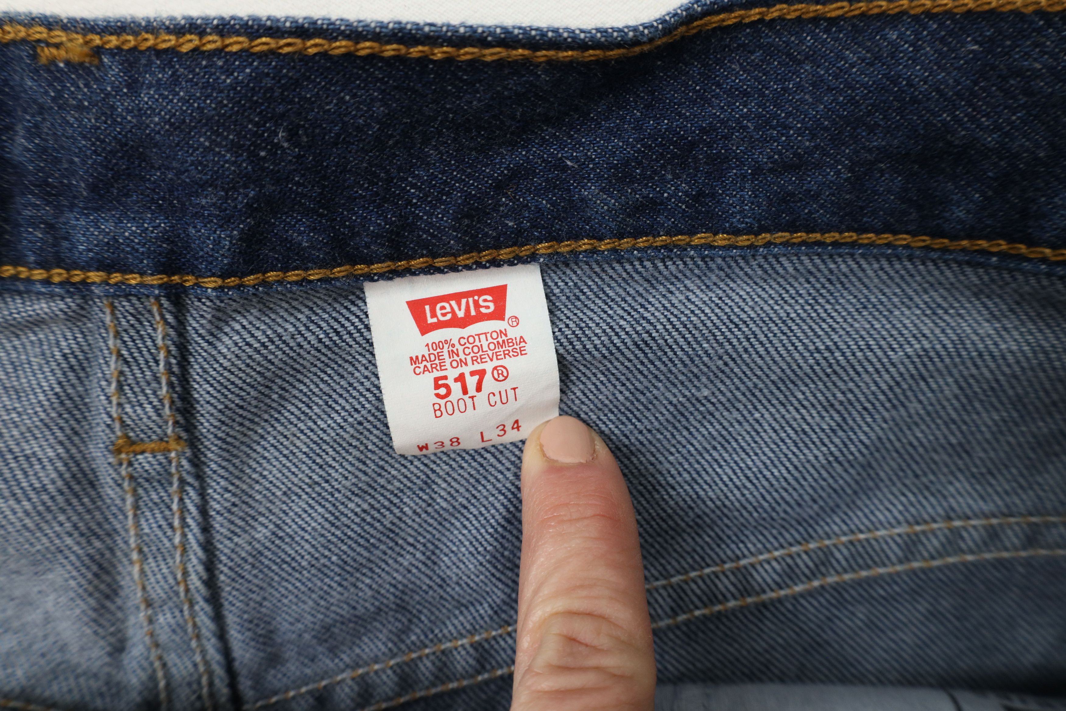 Levi's × Vintage Vintage 90s Levis 517 Western Bootcut Denim Jeans Blue Size US 38 / EU 54 - 8 Thumbnail
