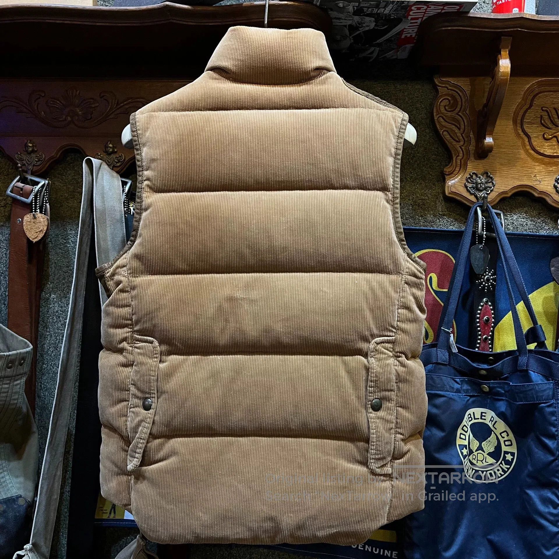 RRL Ralph Lauren Classic Corduroy and Leather Hunting Vest. Size US M / EU 48-50 / 2 - 4 Thumbnail