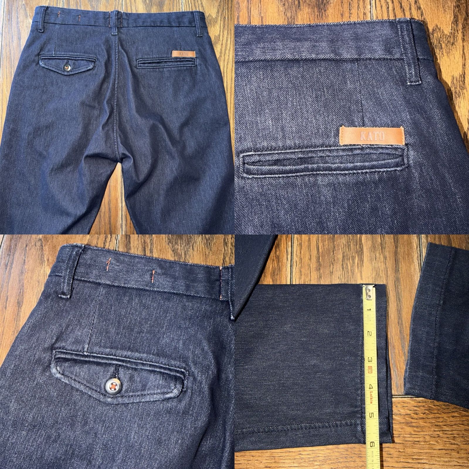 KATO Hiroshi Kato The Axe Chino Pants Mens 31x33 Dark Blue Cotton Blend Slim Fit Size US 30 / EU 46 - 9 Thumbnail