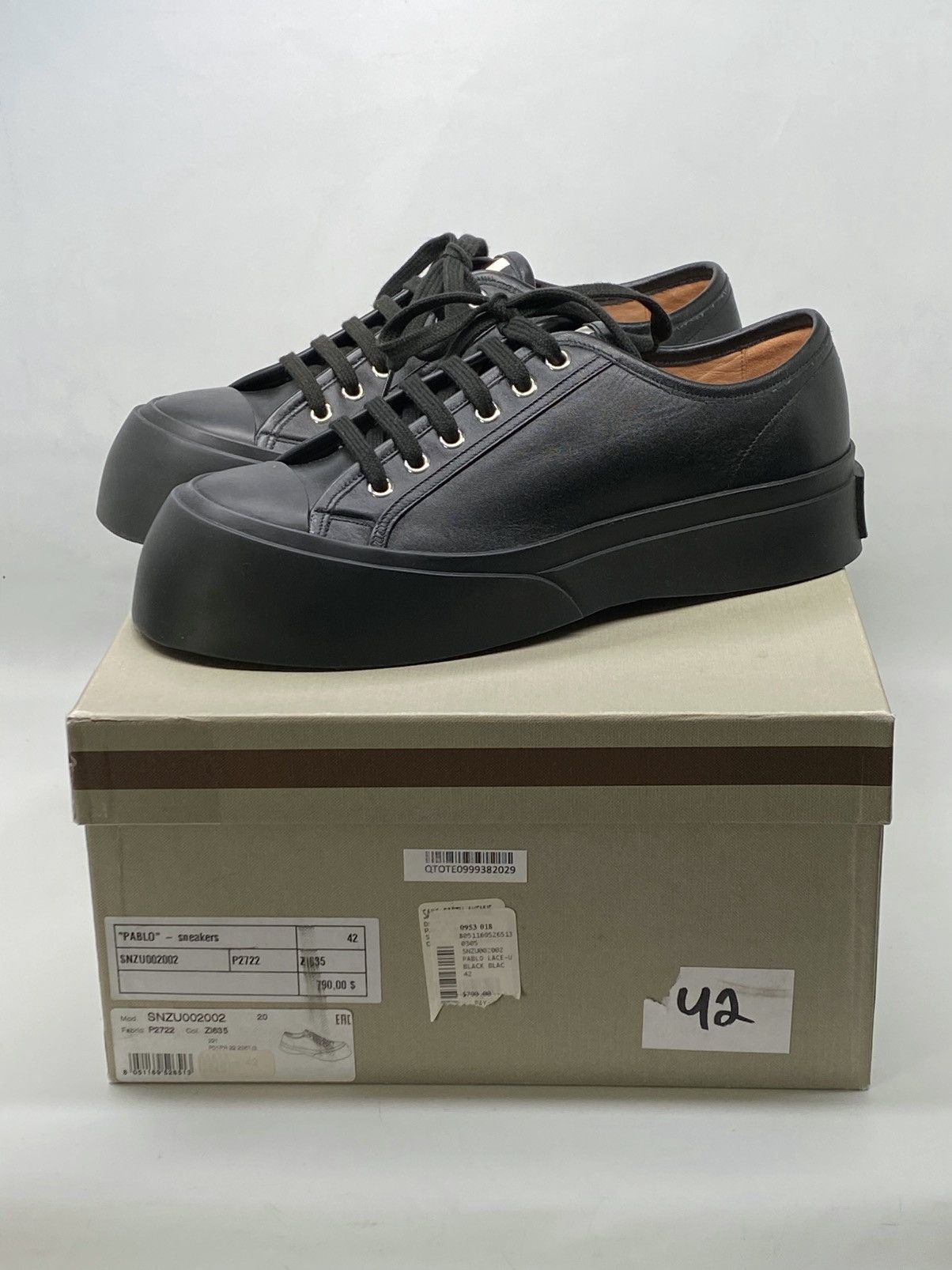 Marni Marni Pablo Leather Low-Top Sneakers size 42/us size 9 Size US 9 / EU 42 - 11 Thumbnail