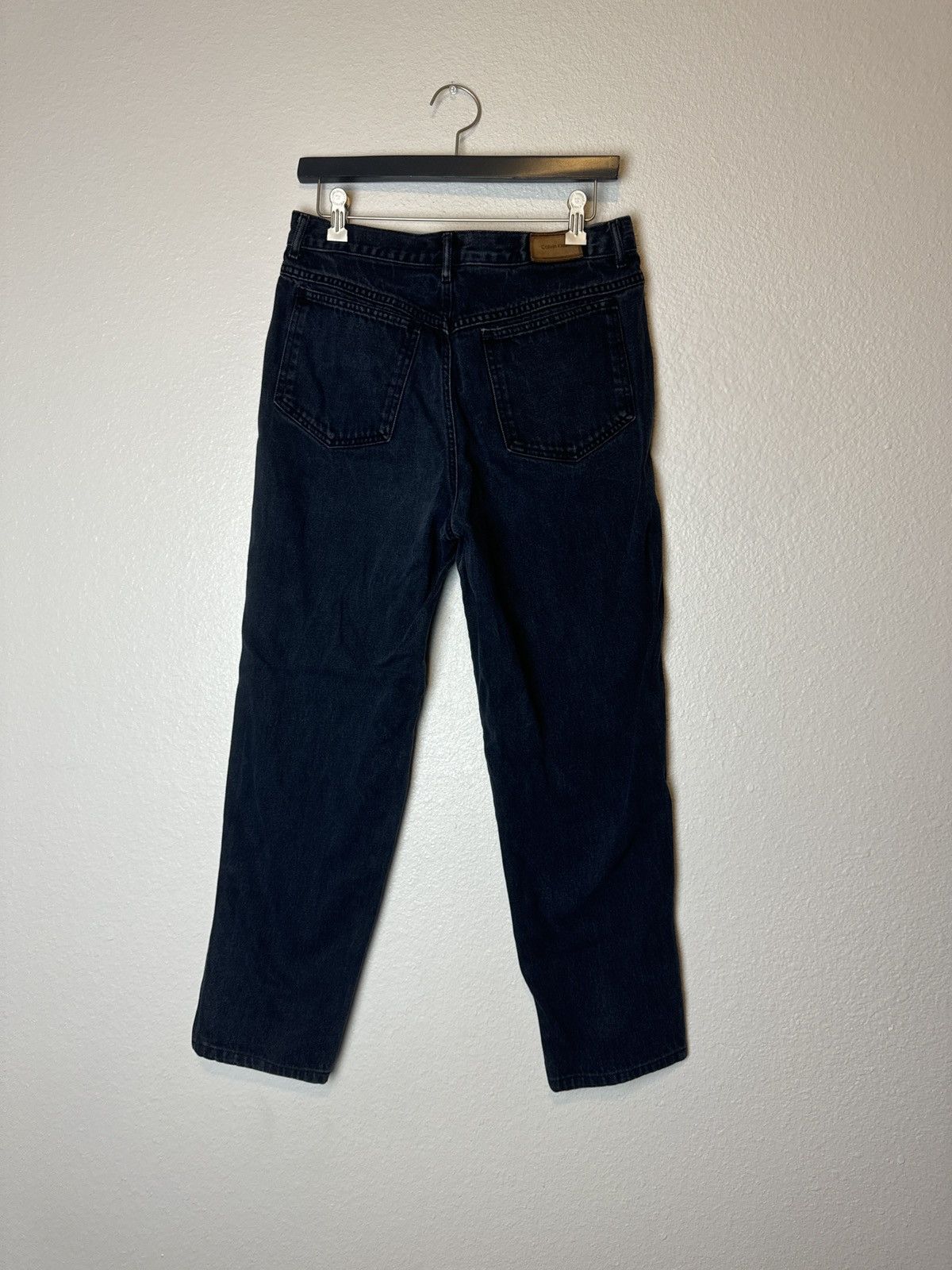 Calvin Klein Vintage 90s CK Calvin Klein USA Black Wash Straight Leg Cotton Size 14 Size 36" / US 14 / IT 50 - 1 Thumbnail