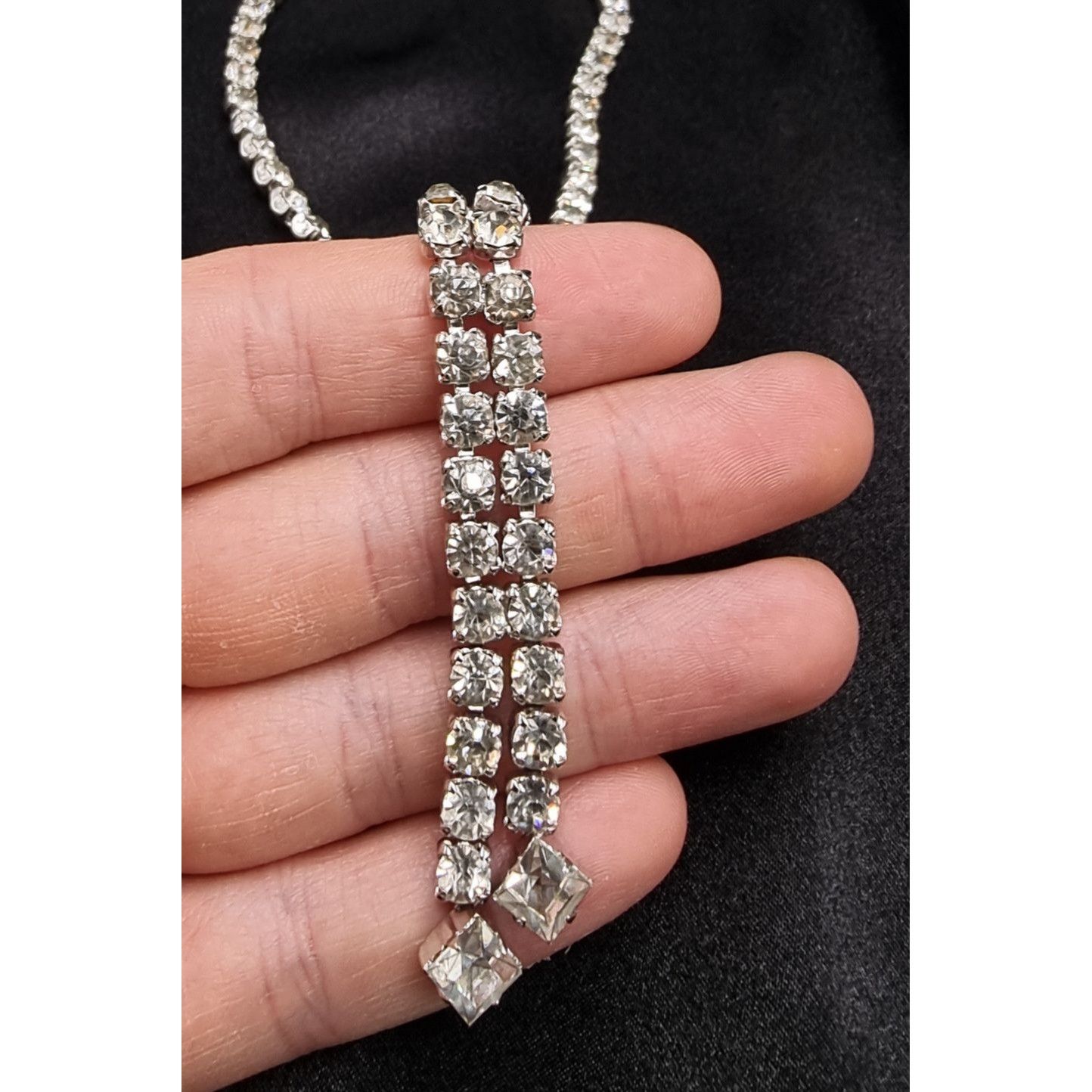 Vintage Vintage 1960's Rhinestone Y Necklace With Statement Drop Pen Size ONE SIZE - 4 Thumbnail