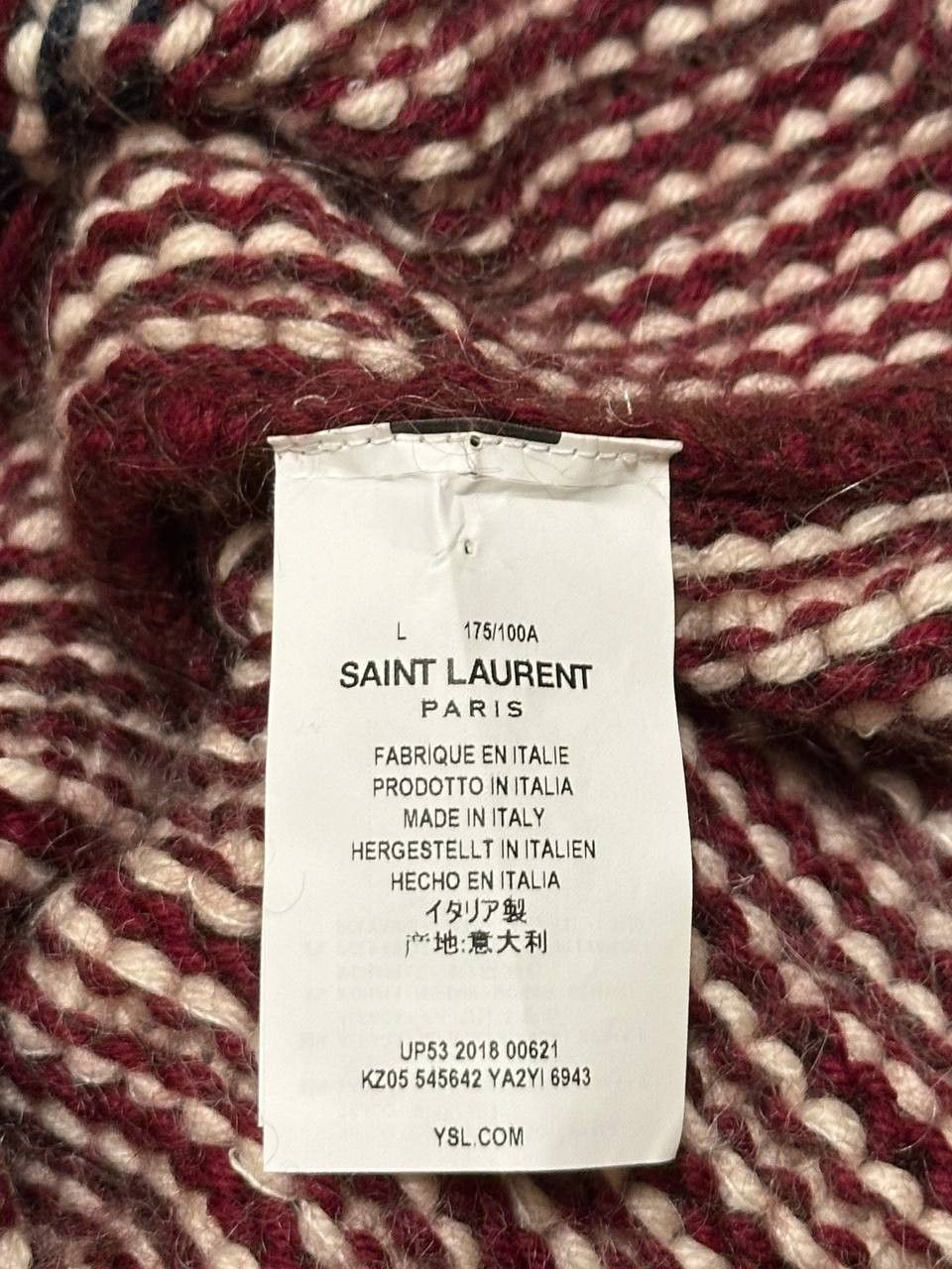 Saint Laurent Paris Saint Laurent Paris Wool Blend Striped Sweater Size US L / EU 52-54 / 3 - 4 Thumbnail