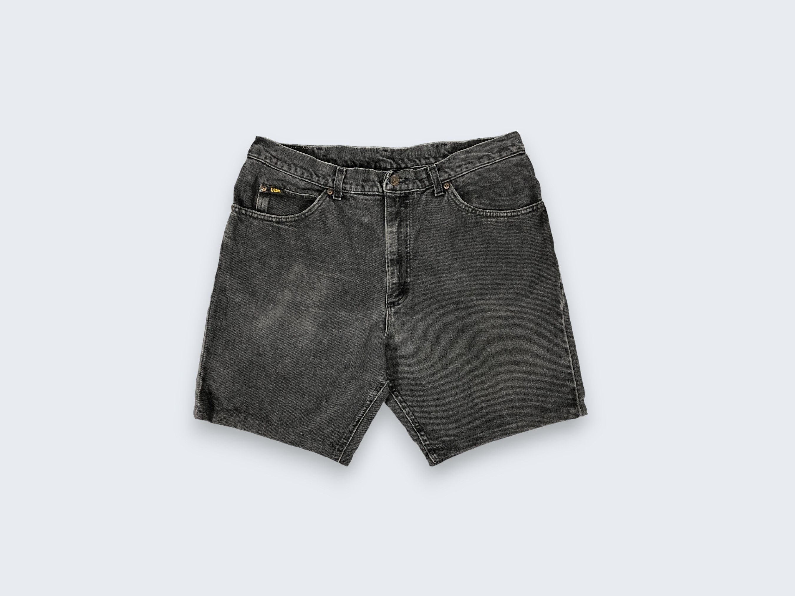 Lee × Vintage Vintage Lee Faded Black Short Jeans L839 Size US 37 - 1 Thumbnail