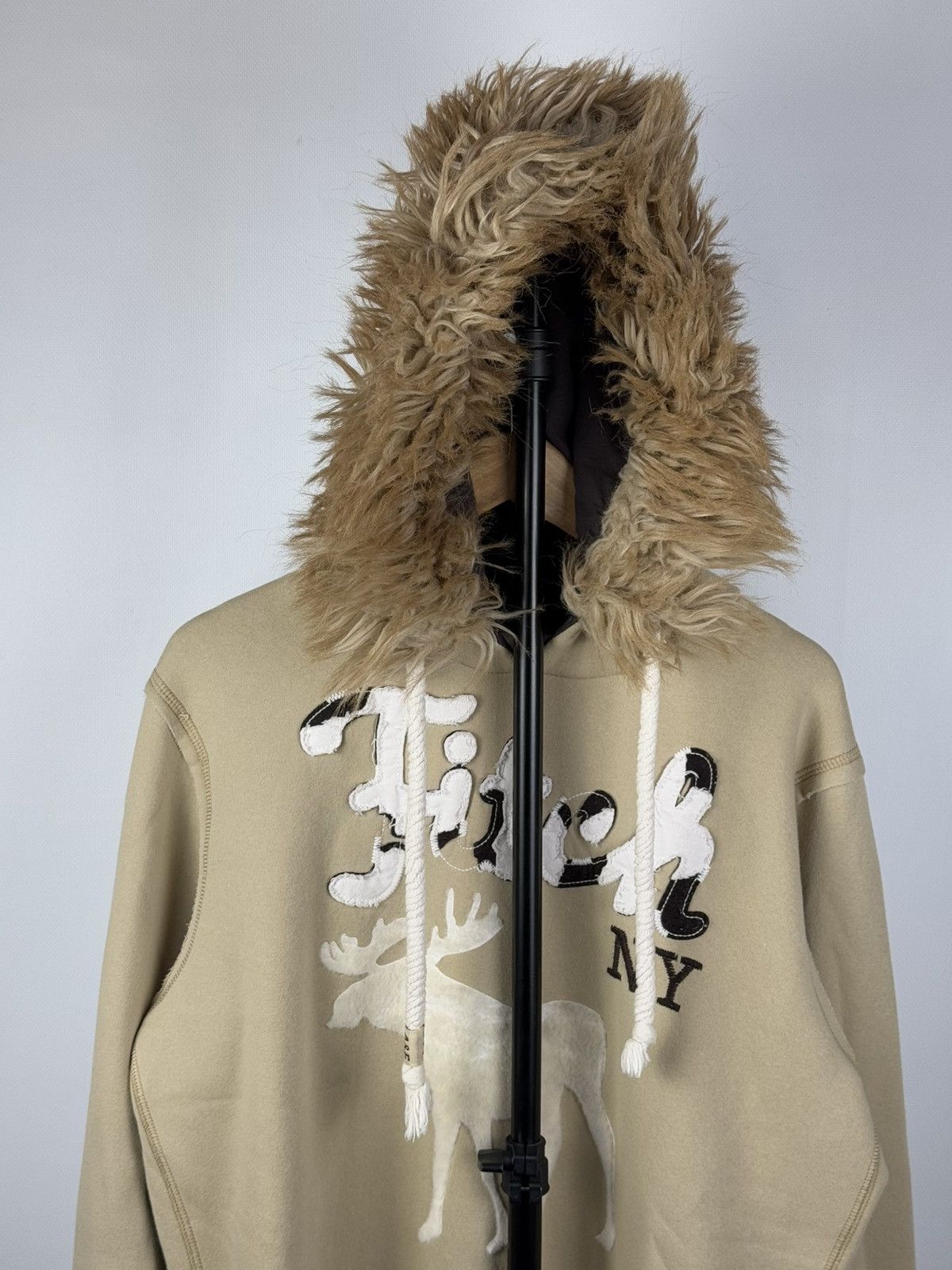 Abercrombie & Fitch × If Six Was Nine Vintage Japanese Y2K Abercrombie & Fitch Fur Zip Up Hoodie Size US L / EU 52-54 / 3 - 3 Thumbnail