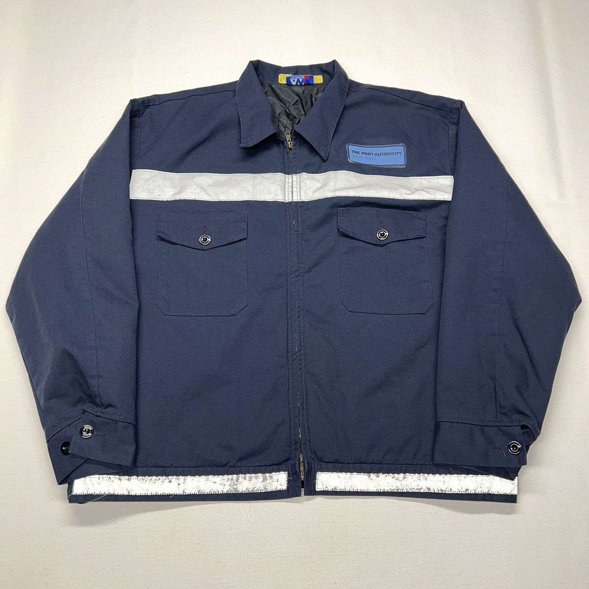 Vintage VTG Work Jacket Blue Port Authority NJ NY Coat Full Zip Size US XL / EU 56 / 4 - 1 Thumbnail