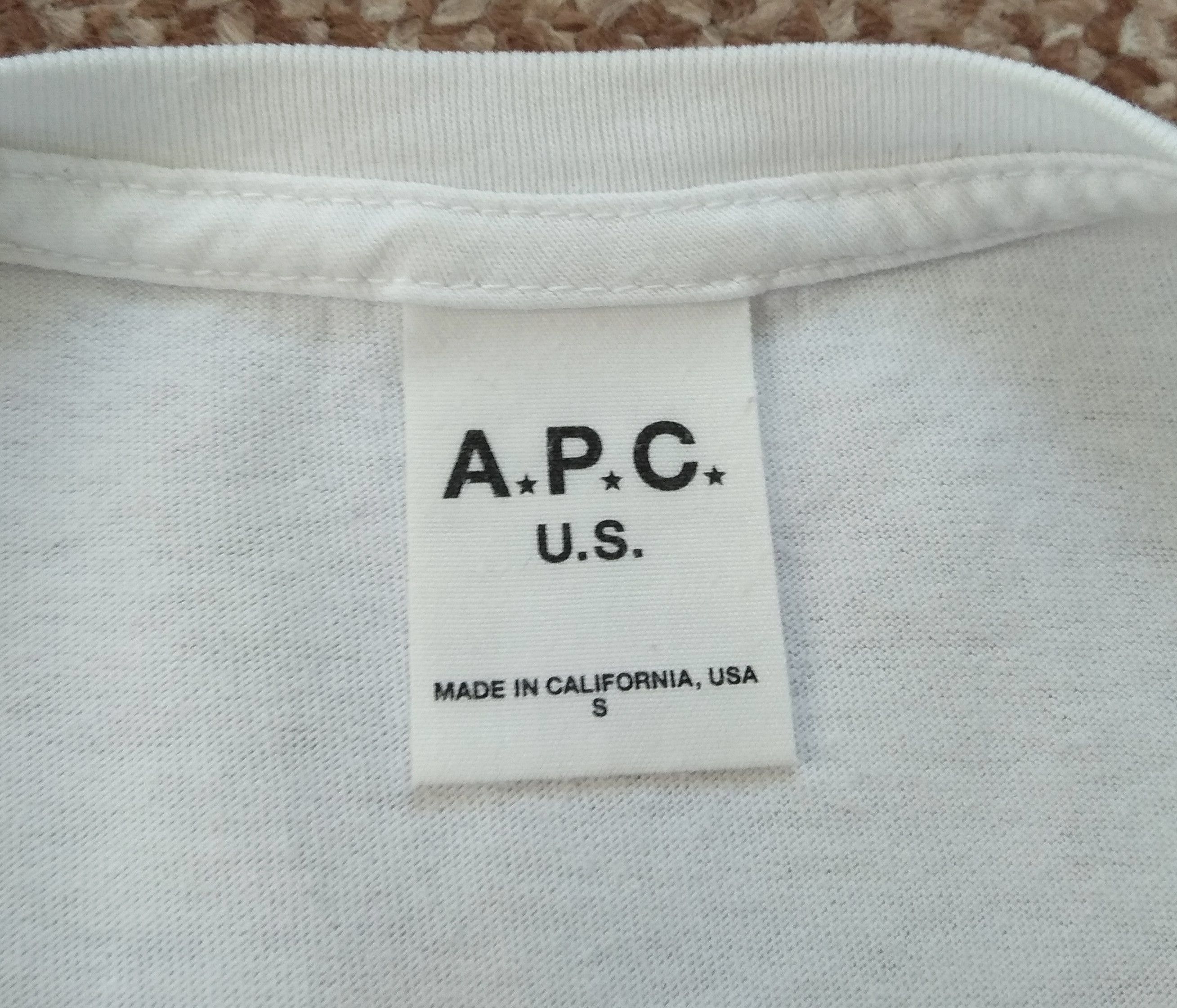 A.P.C. A.P.C. Short Sleeve Tee T Shirt made in USA Size US S / EU 44-46 / 1 - 6 Thumbnail
