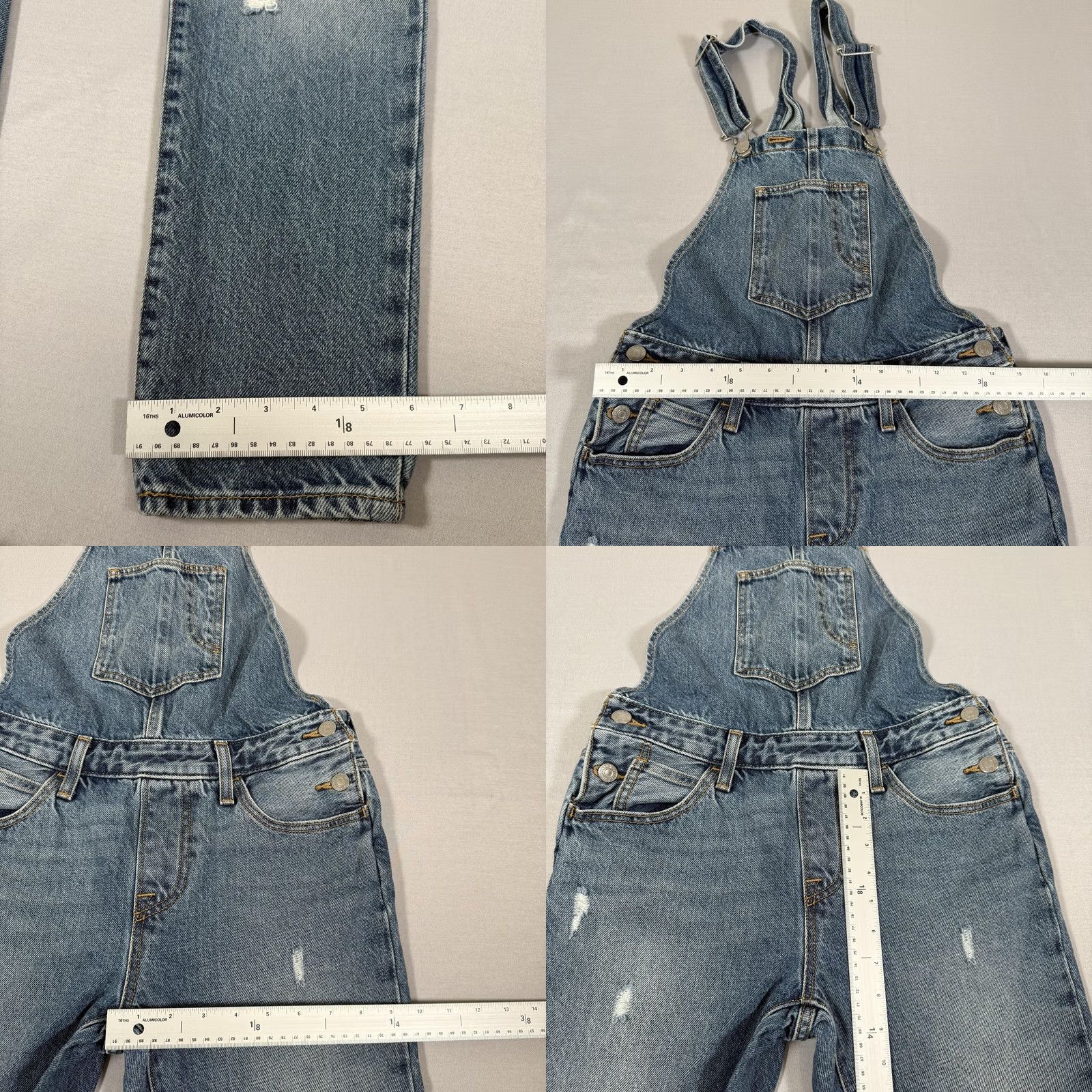 Levi's Levi's Womens Overalls Small Blue Denim Jean Skinny Fit Distressed 90s Retro Vintage Not N/A Size 28" / US 6 / IT 42 - 8 Thumbnail