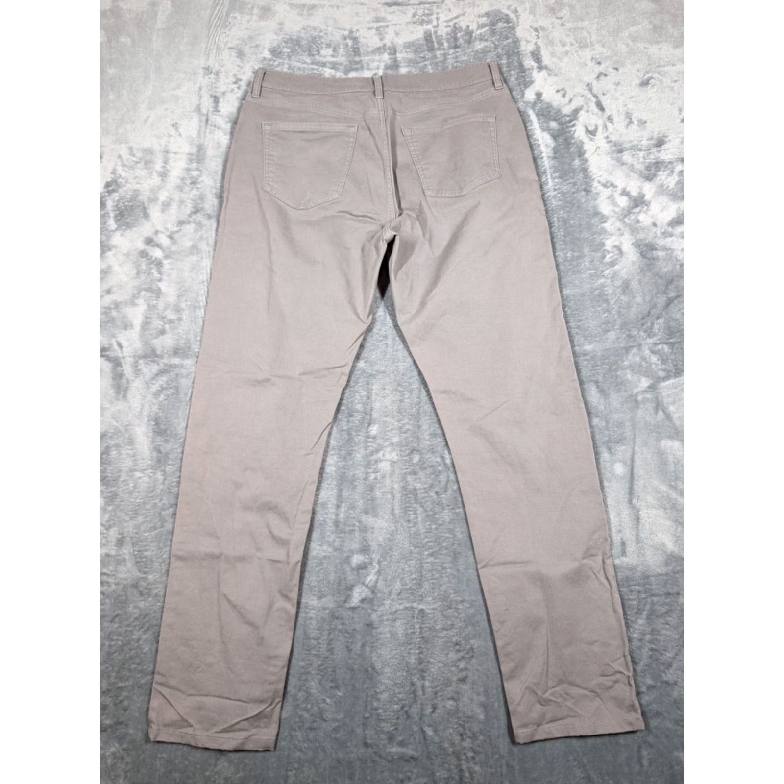 Flint And Tinder Flint and Tinder Pants Men's 32x29.5 Slim Fit 5-Pocket Gray Canvas Cotton Blend Stretch Straight Leg Flat Front Modern City College PreppyMens Size US 32 / EU 48 - 7 Thumbnail