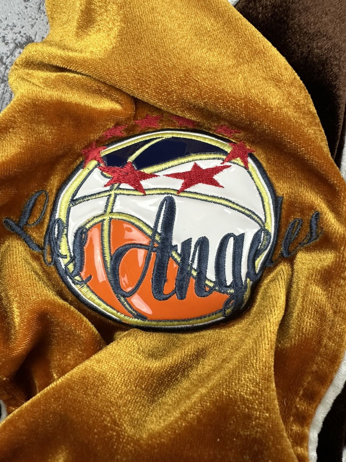 NBA Vintage Bomber NBA Team Patch Velvet Jacket 3XL Retro Size US XXL / EU 58 / 5 - 13 Thumbnail